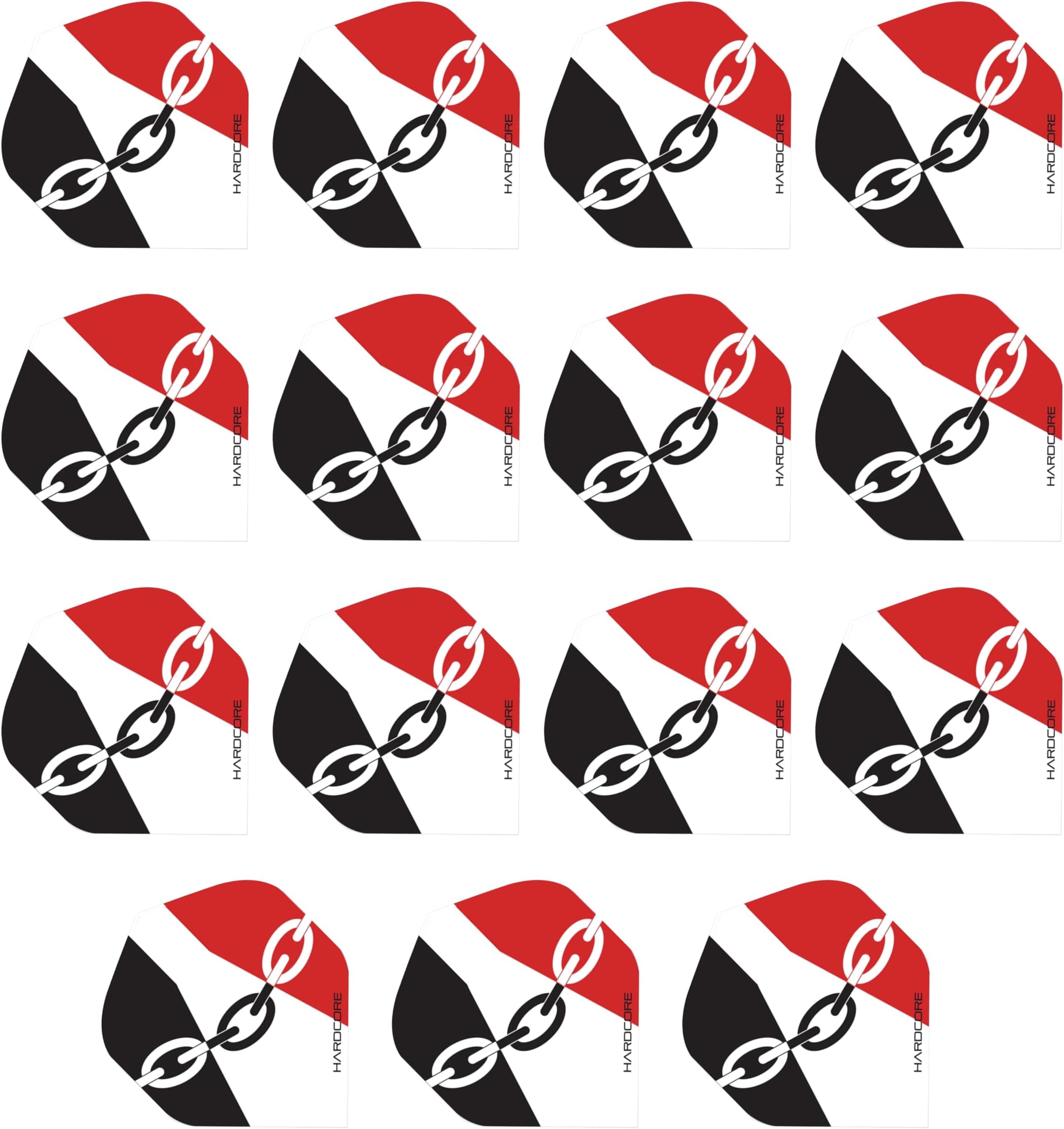 Hardcore XT Black Country Extra Thick Standard Dart Flights - 5 sets Per Pack (15 Dart Flights in total)