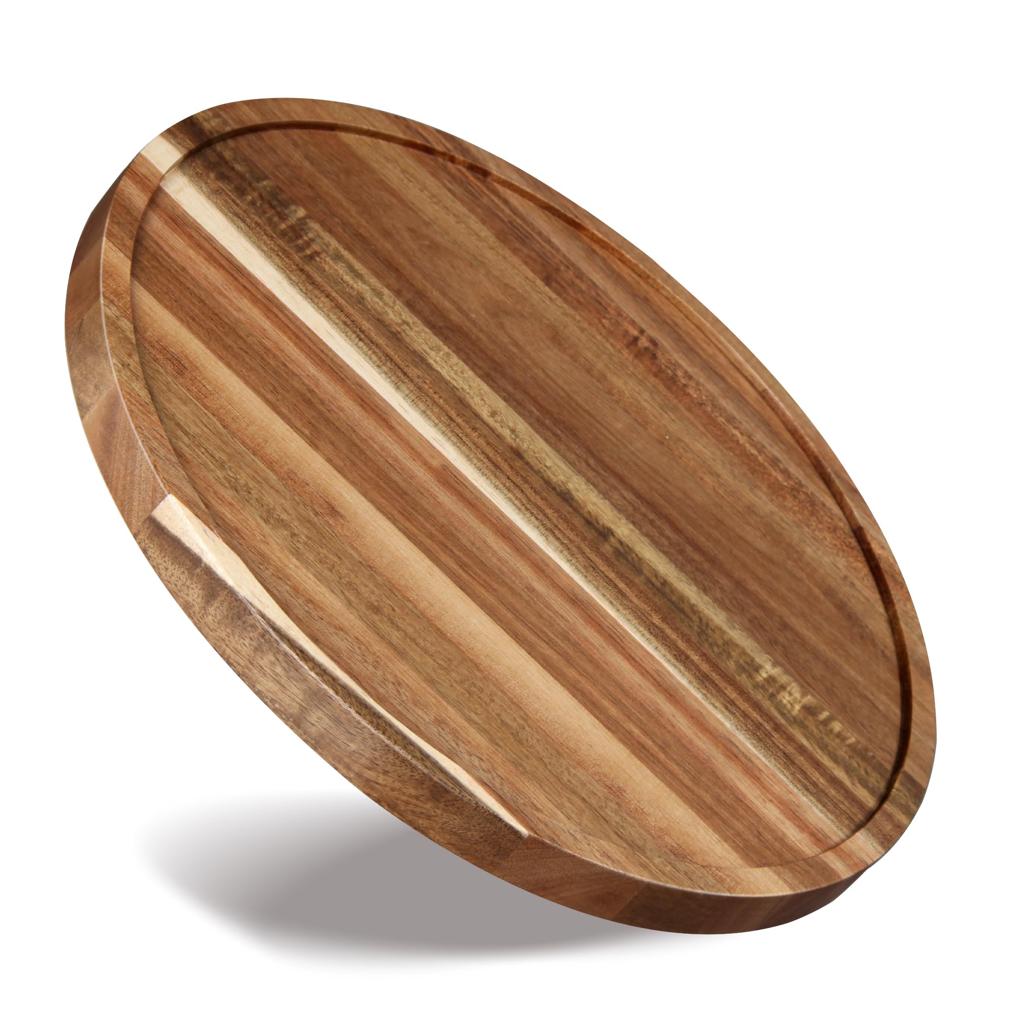 10-Inch Acacia Wood Lazy Susan Organizer Turntable, Rotating Lazy Susan for Cabinet, Table Top, Pantry, Vanity Countertop, Kitchen Organization - Spice Spinner, Makeup Organizer