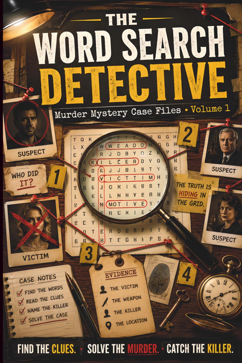 The Word Search Detective: 100 Murder Mystery Case Files to Solve . Find the Clues, Identify the Killer, and Crack Every Case (Murder Mystery Word Search Case Files)