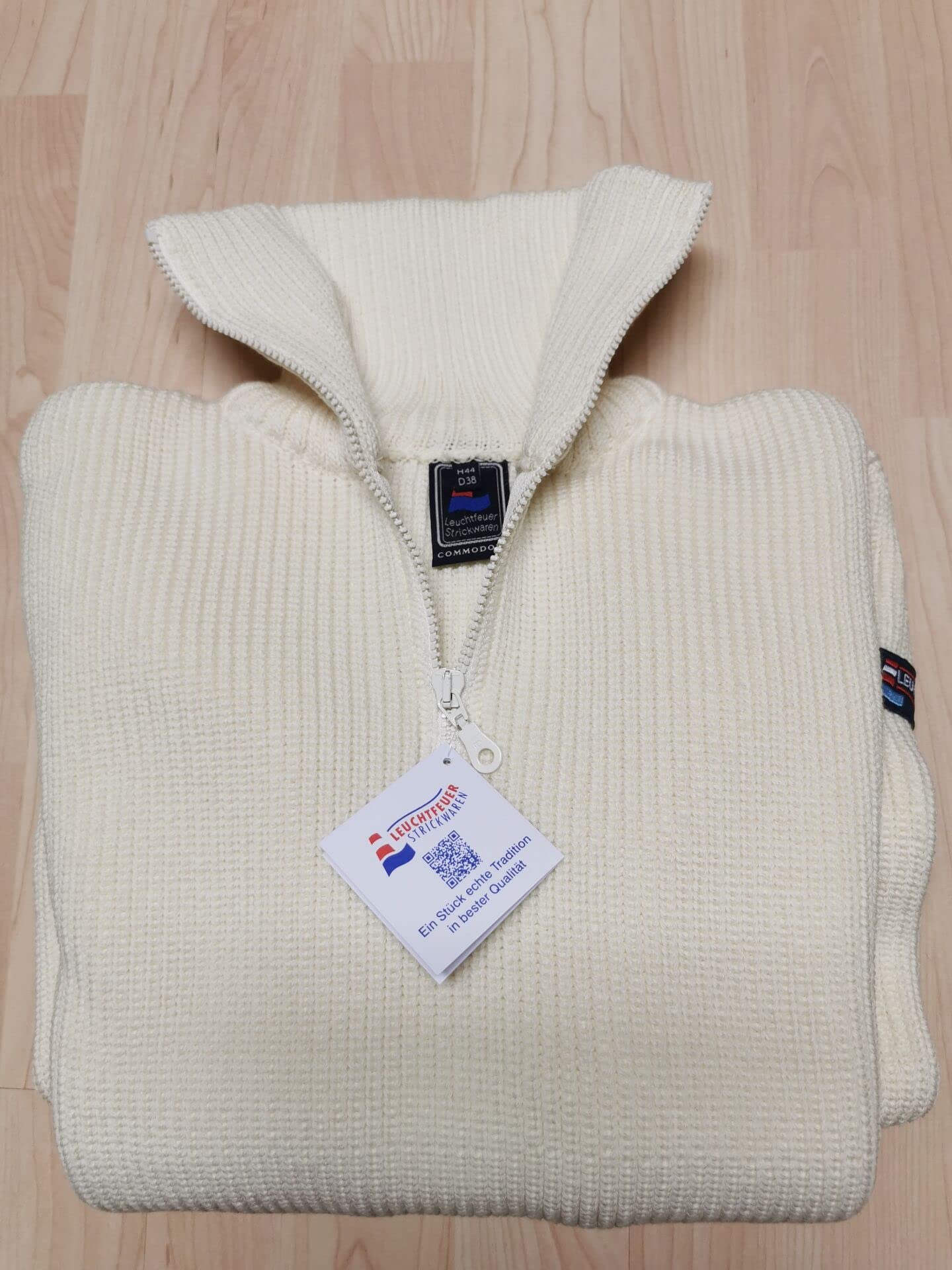 Troyer Commodore - Jersey 100% lana virgen (merino), color blanco