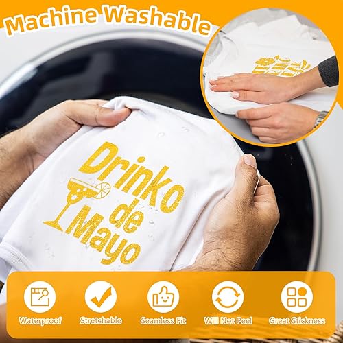 Miniatura 11 de WRAPXPERT Rollo de vinilo de transferencia de calor HTV con purpurina de cobre, vinilos HTV holográficos con purpurina, vinilo para planchar