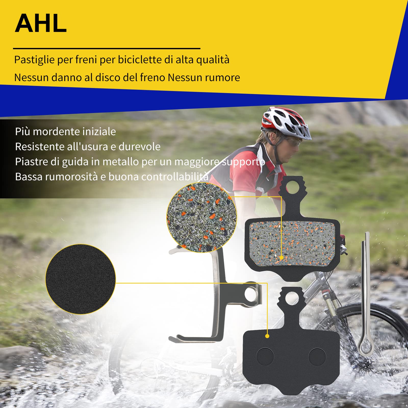 Pastiglie Freno A Disco Per Bici SRAM Avid Elixir, 4 Paia (8 Pezzi) Con Piastre Regolazione, Organiche, Per MTB - 2