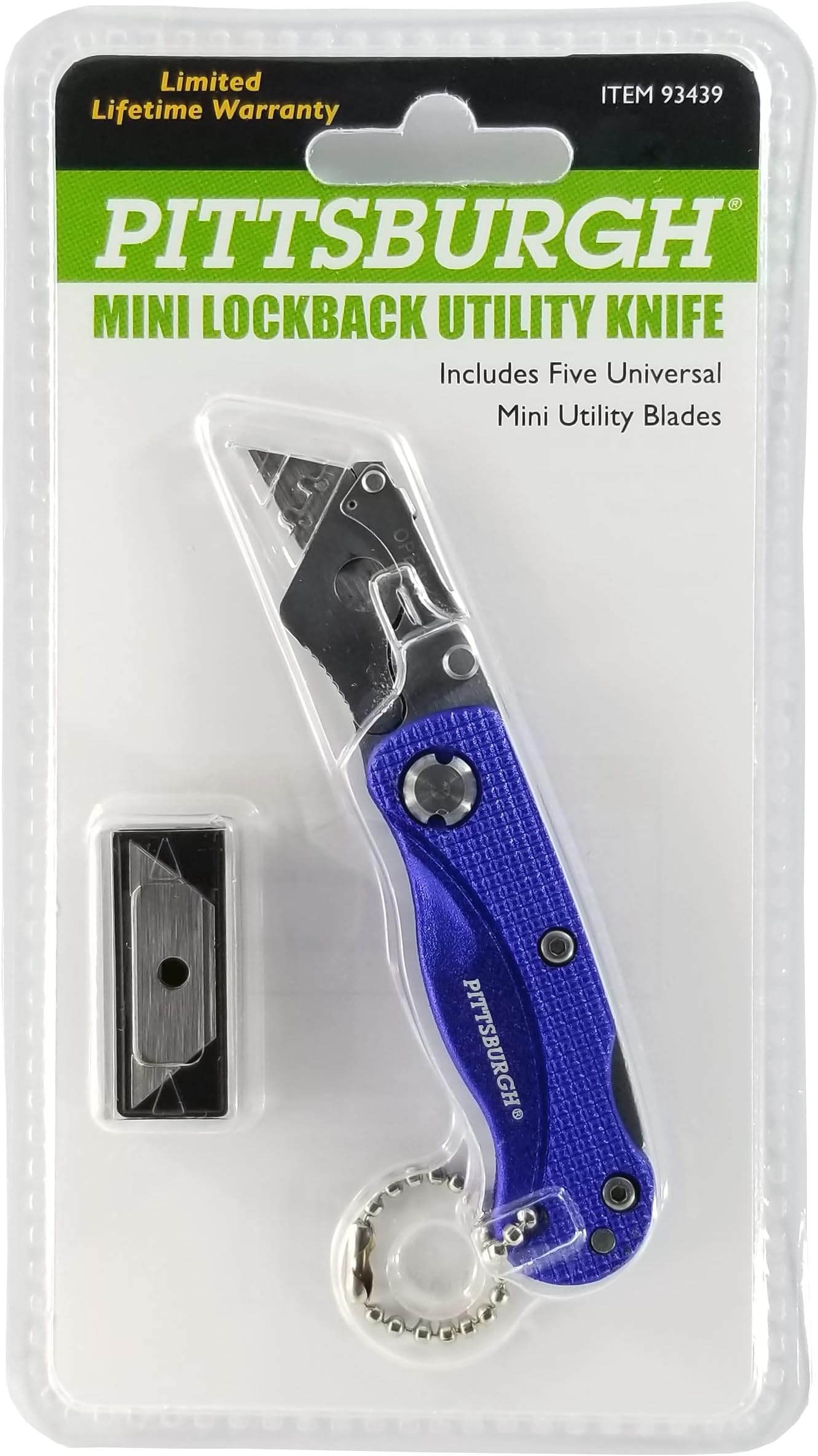 pittsburgh Mini Folding LockBack Utility Knife with Five