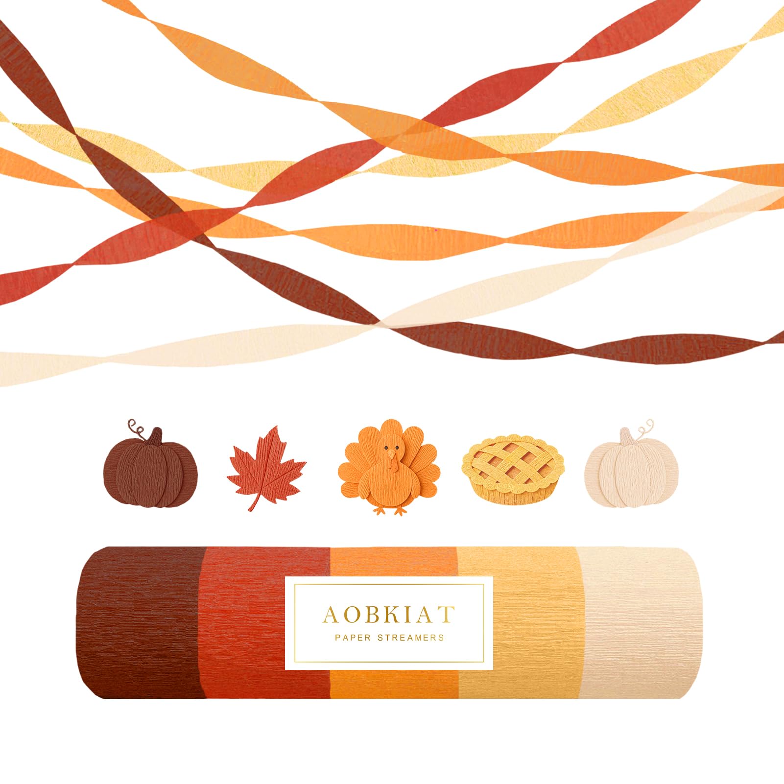 AOBKIAT Vintage Streamers Party Decorations for Harvest,Fall Decor