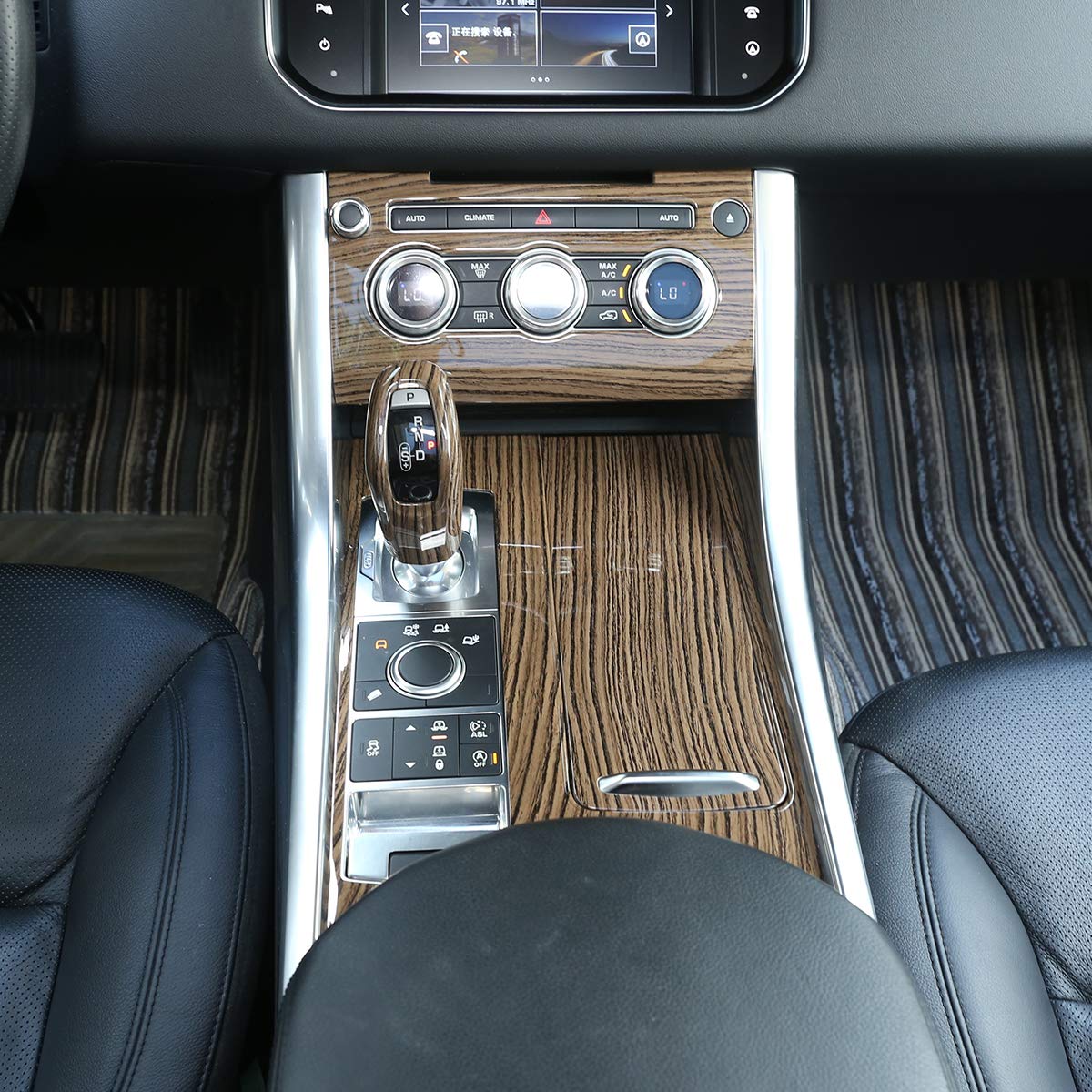 ABS piaski drewniane konsola środkowa osłona osłony do RangeRover Sport 2014-2018 akcesoria dla kierowców po lewej stronie