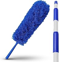 Vista 1 de Barra de extensión extensible de microfibra Plumero de ventilador de techo de alcance de 20 pies Poste telescópico de aluminio de 3 etapas