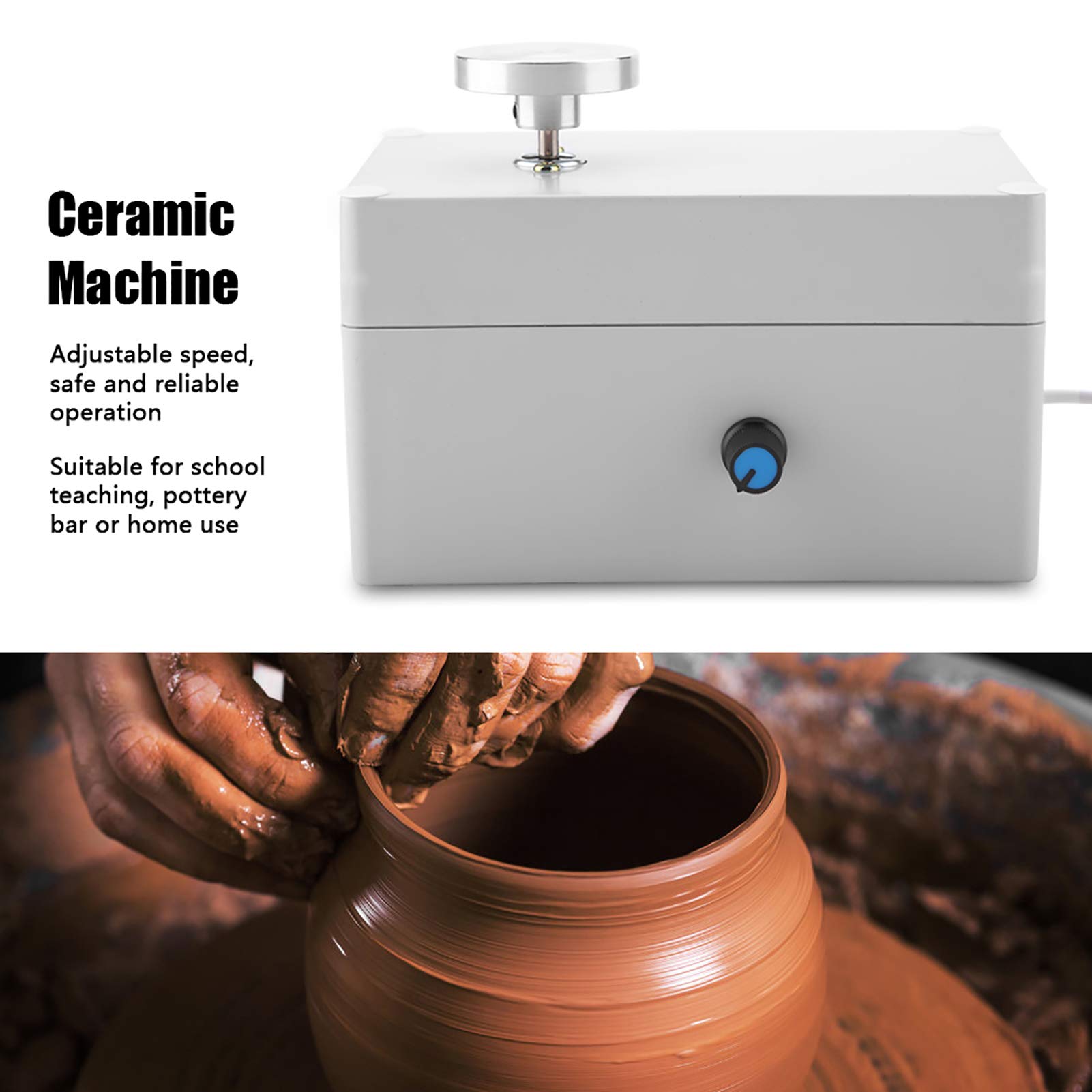 aqxreight Macchina per la Produzione di Argilla USB da 2000 Giri/min per Artigianato in Ceramica e Hobbisti