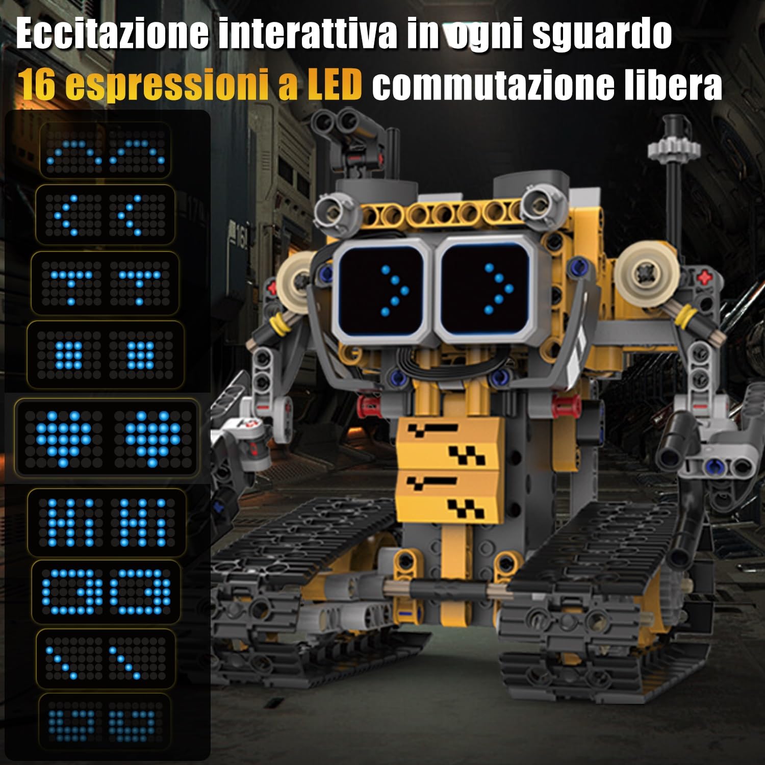 PENGBU RC Robot per bambini, set robot 5 in 1 con telecomando app, robot da parete/tecnica/dinosauro Mech