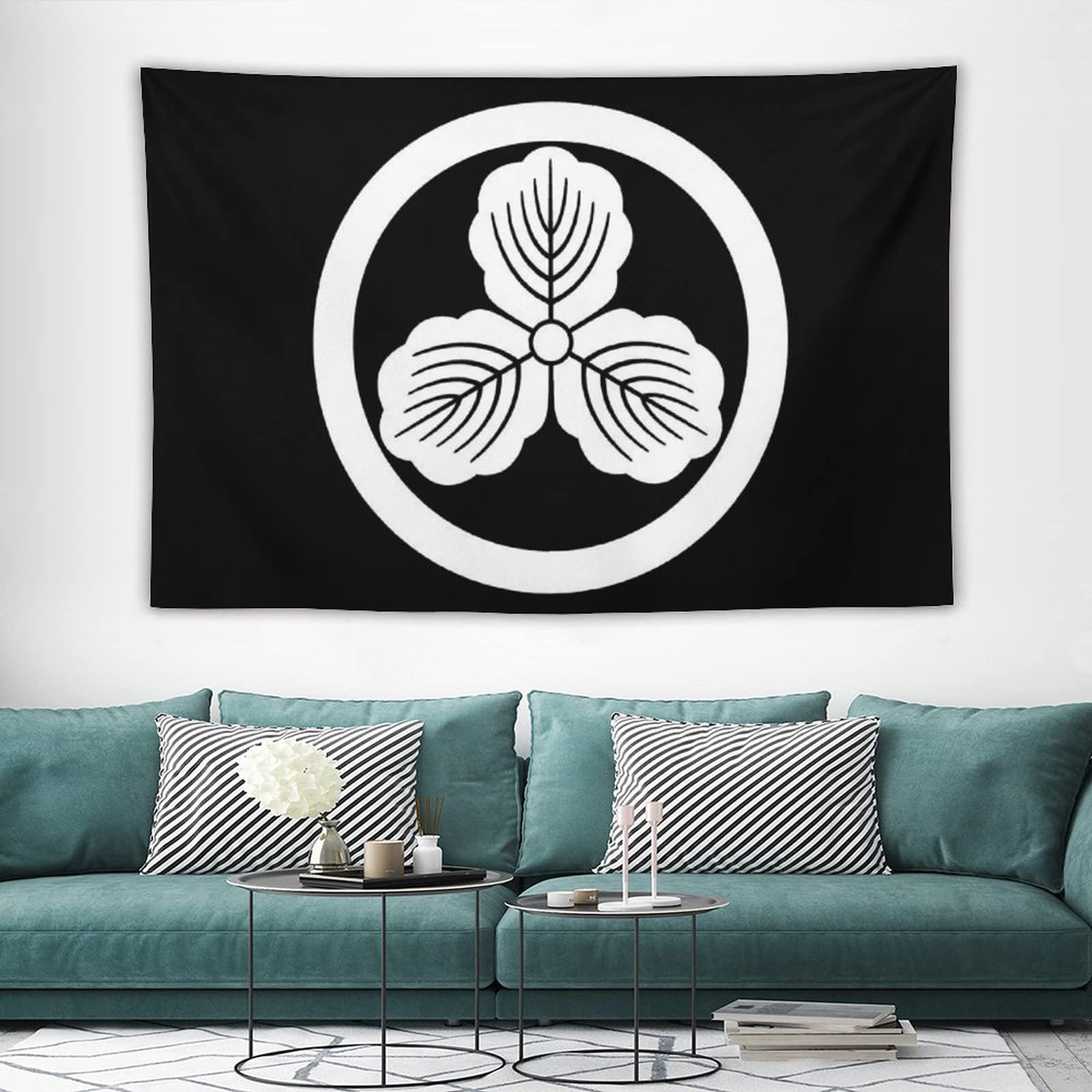 Amazon.co.jp: 島左近 三つ柏 戦国武将家紋 タペストリー 壁掛け