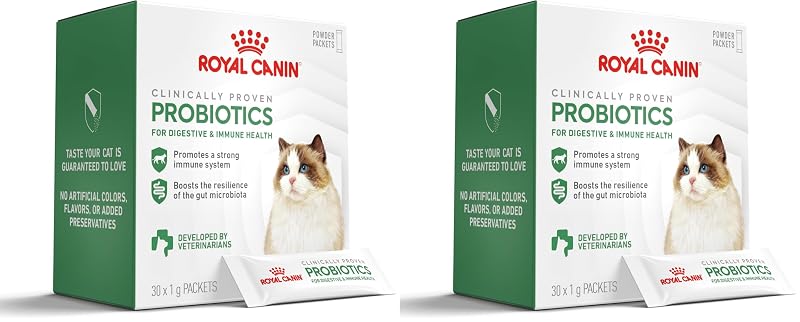 Probiótico em Pó para Gatos Saccharomyces boulardii ROYAL CANIN, 2 Caixas com 30 Sachês de 1 g