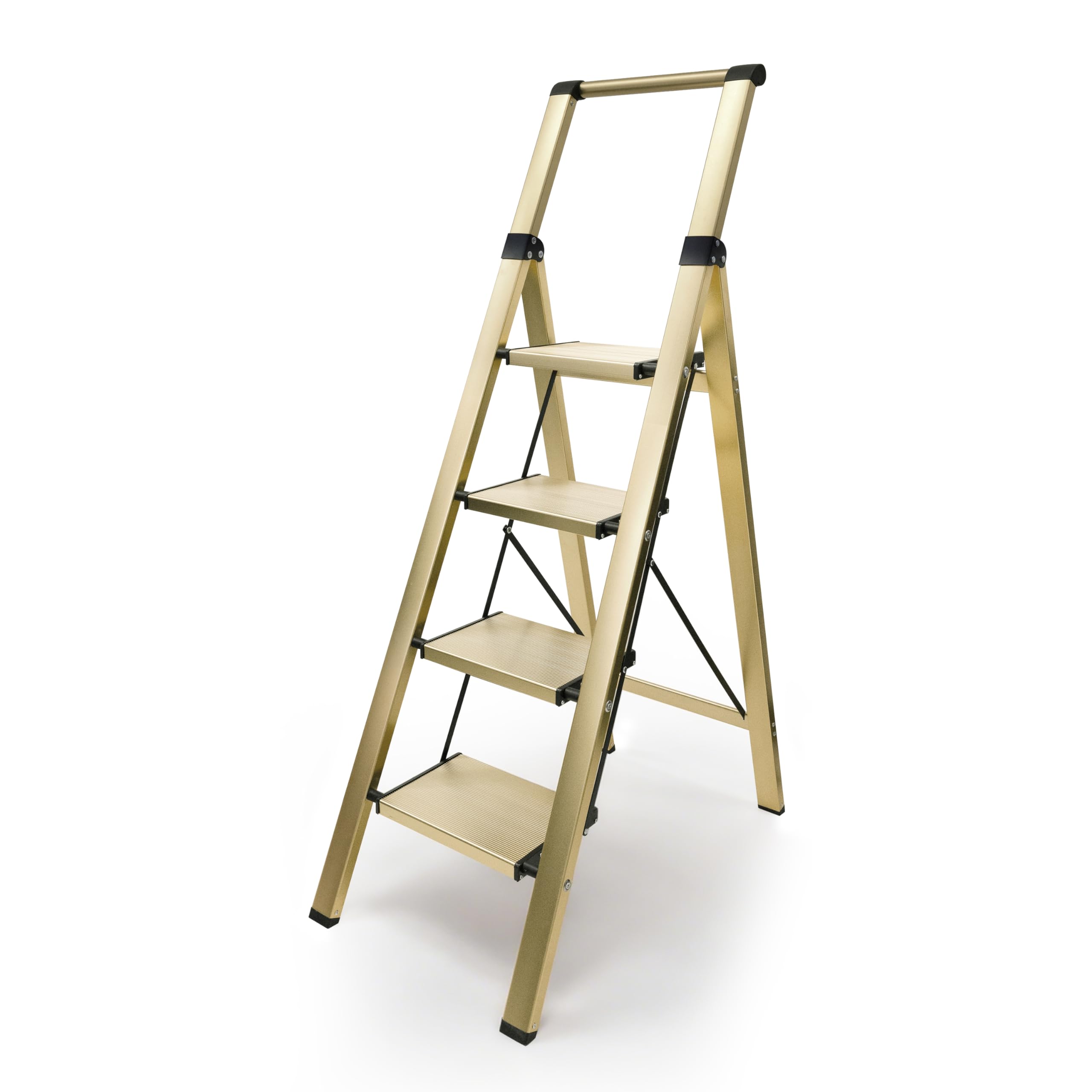 Photo 1 of Aluminium 4 Step Ladder Folding Stool-330lb Capacity Ladders with Anti-Slip Wide Pedal Portable Kids/Adults, Lightweight Ladder, Portable Multi-use Scene for Home/Kitchen/Office/Garden/Yard