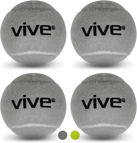 Vista 10 de Vive Pelotas de tenis para caminantes, precortadas (4 piezas) – Accesorios para andadores precortados, accesorios deslizantes deslizantes, Amarillo