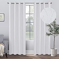 Vista 32 de BUHUA Juego de 2 paneles de cortinas opacas de 84 pulgadas de largo, cortinas de eficiencia energética y reducción de ruido para dormitorio con Gris