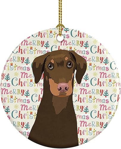 Miniatura 145 de Caroline's Treasures Adorno navideño de husky siberiano en blanco y negro #2 de cerámica para árbol de Navidad, decoración colgante para el hogar,