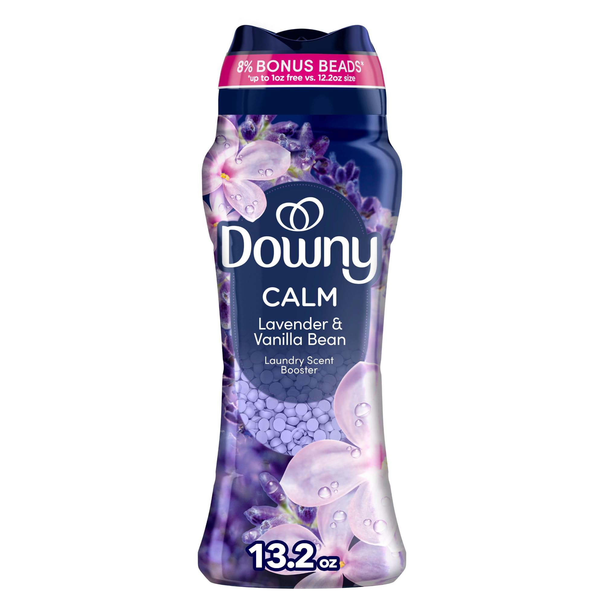 DownyInfusions In-Wash Laundry Scent Booster Beads, CALM, Soothing Lavender and Vanilla Bean, 12.2 oz