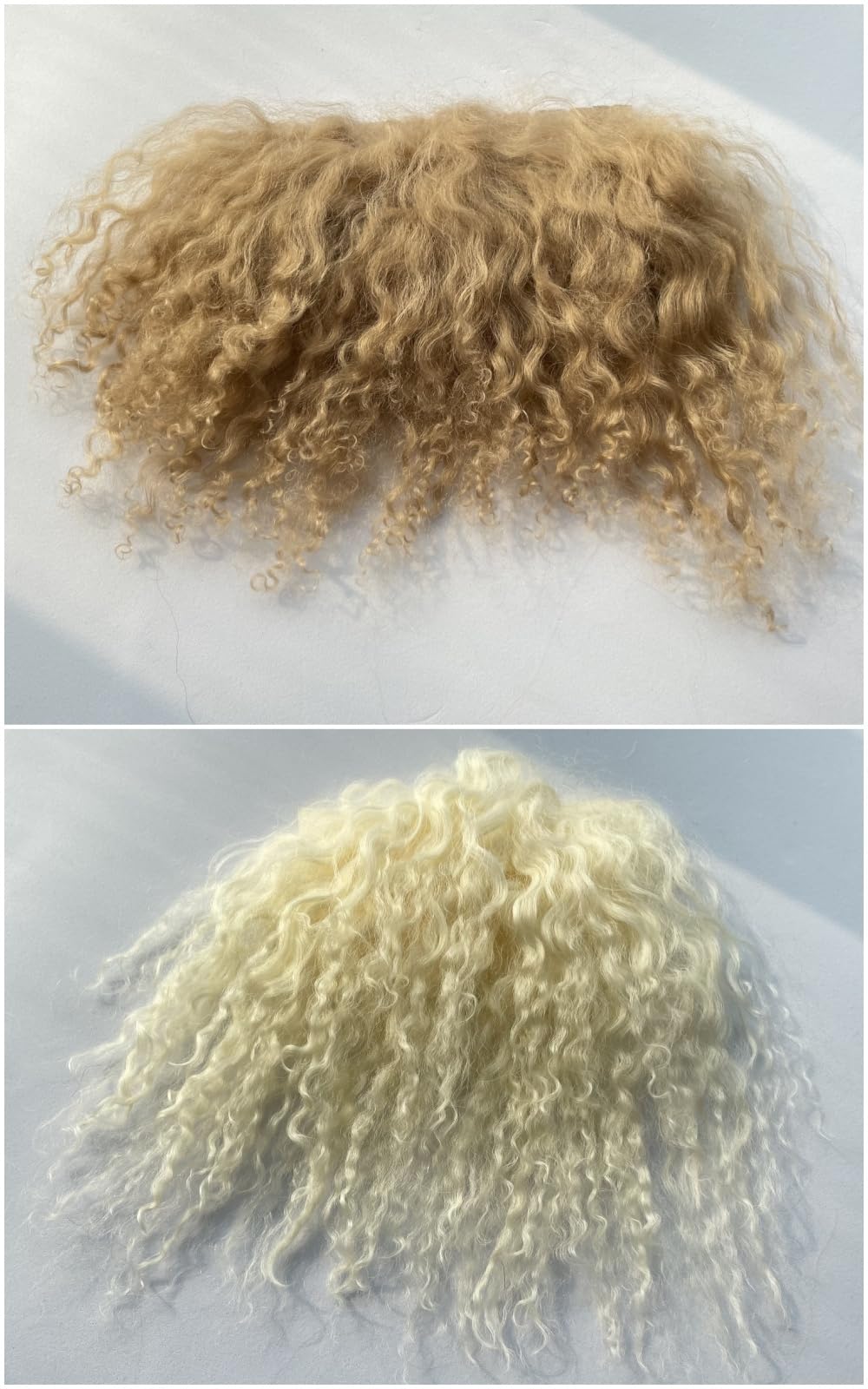 Generic Doll Hair Wefts,Organic Hand Dyed Wool Fiber for Making Doll Hair and Figurine Wigs,Crafting and Art Supplies,DIY Craft Materials (tym08-(18g))