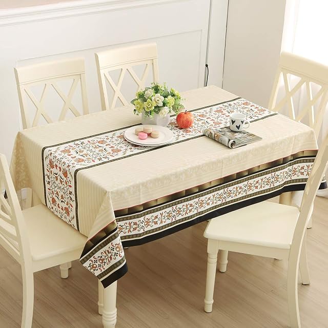 Table Cloth Wipe Clean,DARUITE PVC Table Cloth Wipeable,Oilcloths Table Cloth Rectangular,Waterproof Table Cover for Indoor&Outdoor,Dining Room,Garden(137x185 cm)