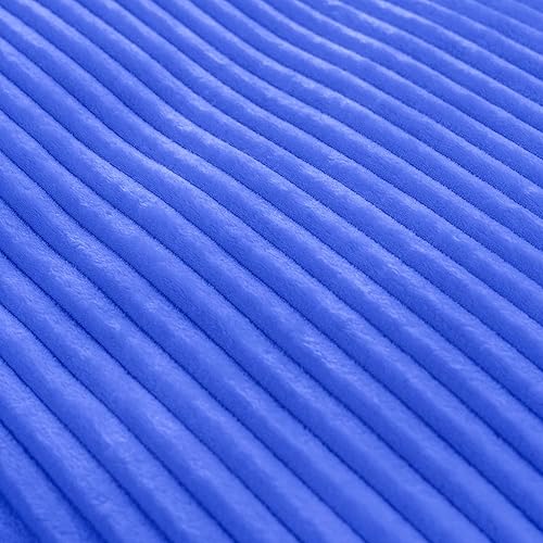 Vista 335 de Vessia Manta de franela de forro polar, 300GSM, acogedora manta a rayas verde salvia para sofá, cama y sofá, cálida y suave, acogedora manta