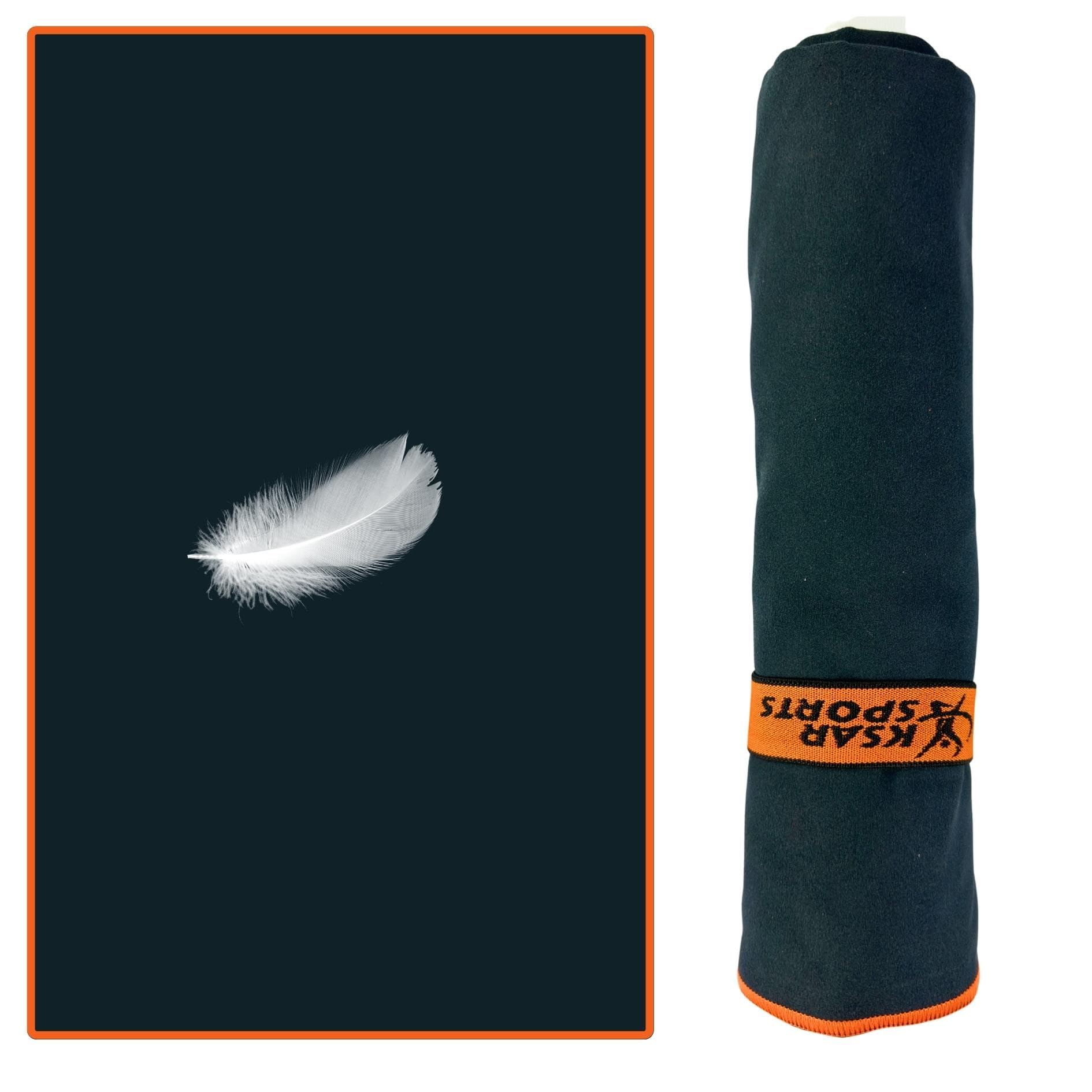 Black Microfibre Towel, Quick Dry Towel & Beach Towels Ultra Lightweight Compact & Fast-Drying For Travel Camping Gym Hiking And Swim Towel (Xl 180Cm X 90Cm, )