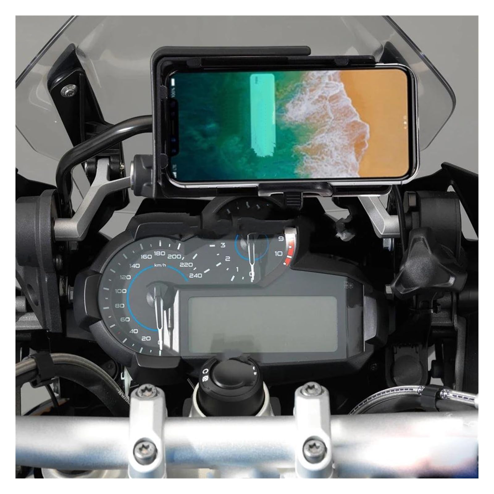 Support GPS Moto SWAWIS 12-16 Mm – Alliage Aluminium – Compatible BMW R1200GS R1250GS S1000XR CRF1000L – Navigation Solide