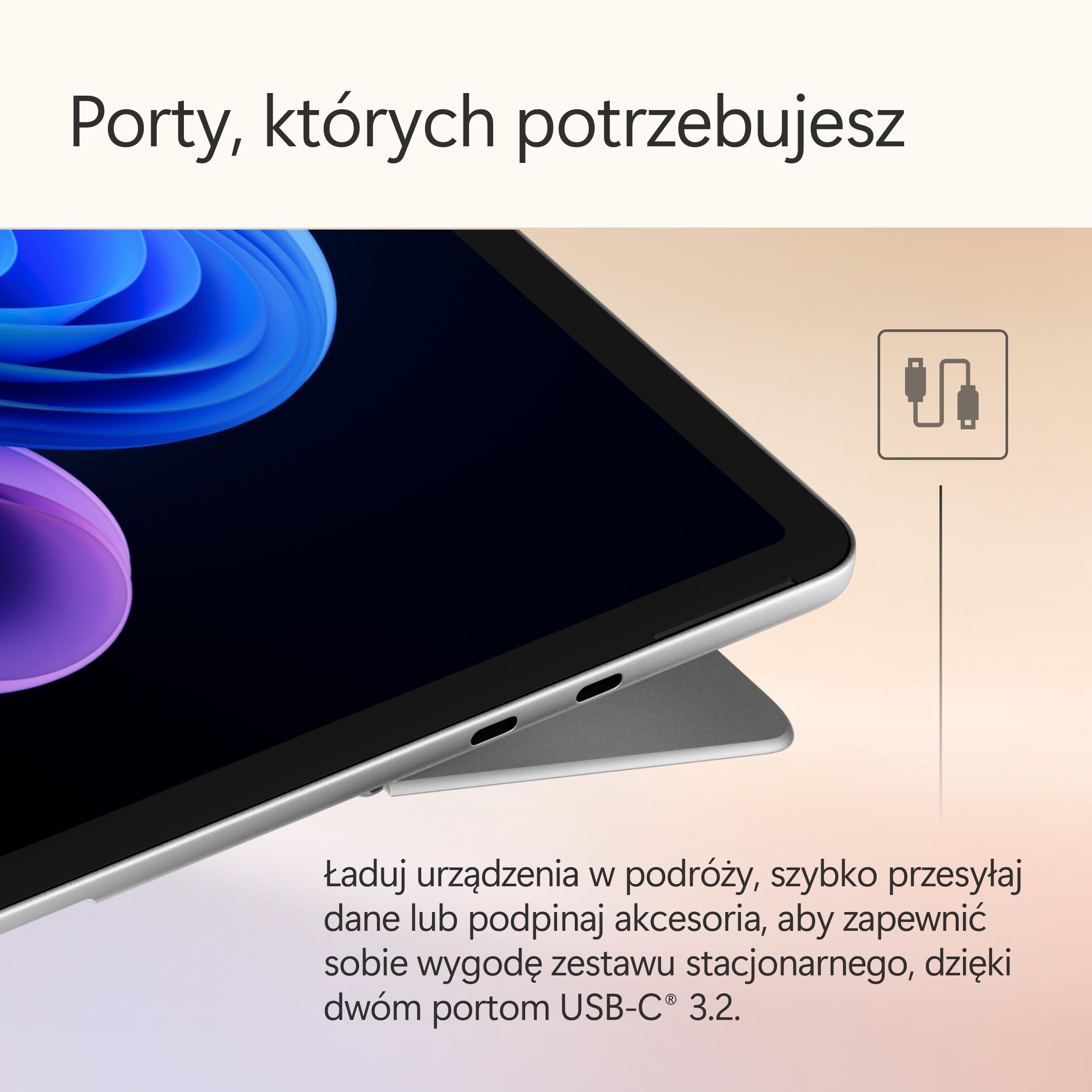 Microsoft Surface Pro | Copilot+ PC | 12-calowy ekran dotykowy LCD | Snapdragon® X Plus | 16 GB pamięci RAM | 256 GB SSD | Najnowszy model, 1. edycja | Platyna