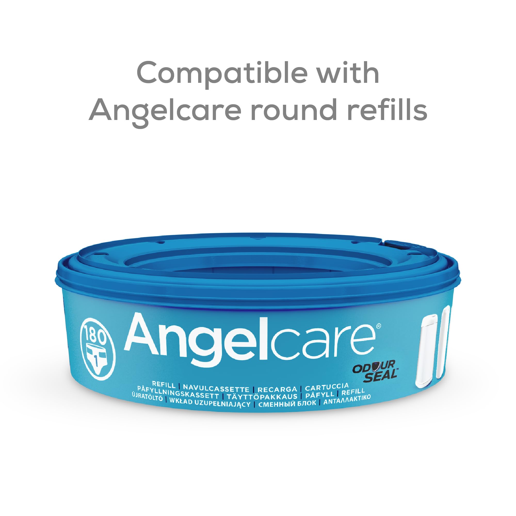 Angelcare Système de gestion des couches avec 6 sacs de 38 litres - Blanc - 6 unités