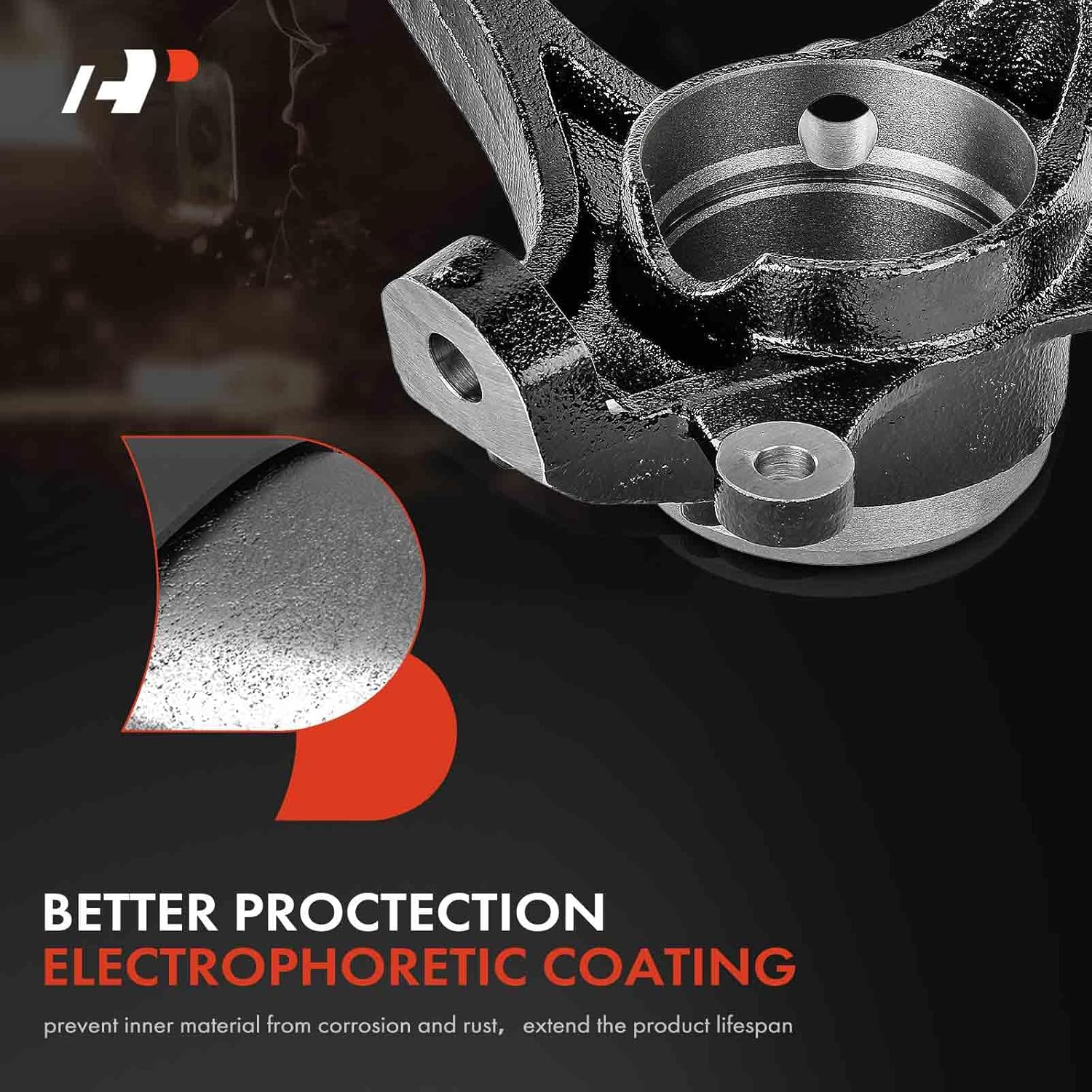 A-Premium Front Left Suspension Steering Knuckle Compatible with Kia Forte 2014 2015 2016 2017 2018, Driver Side