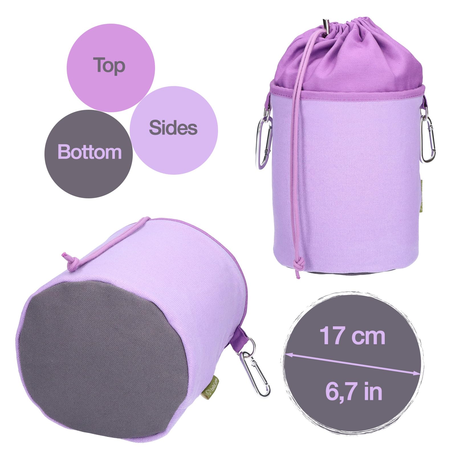 Sacchetto Porta-mollette In Cotone - Con Moschettone, Nero - Foto 5