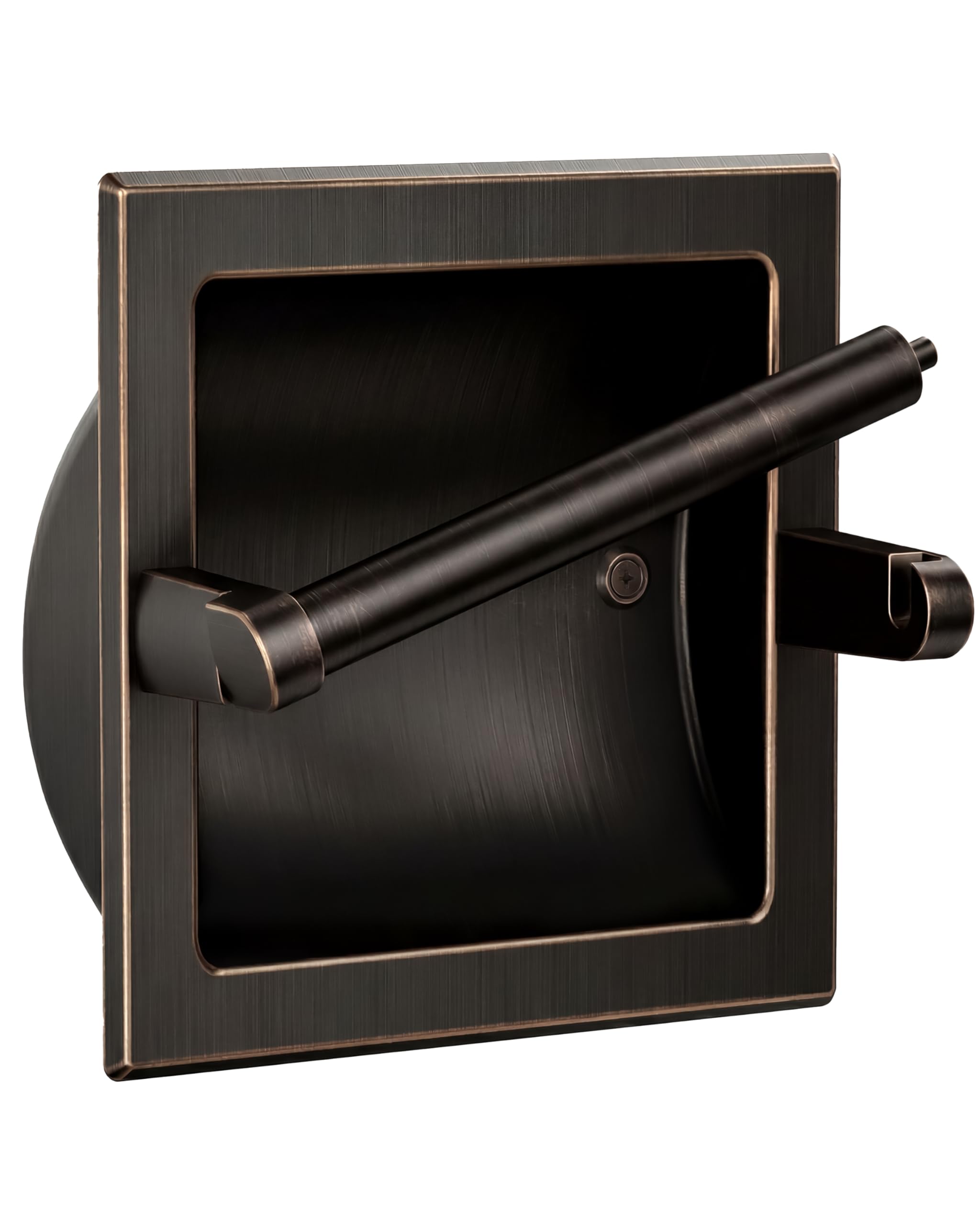 Recessed Toilet Paper Holder Wall Mount Brushed Nickel — Amazon image 10