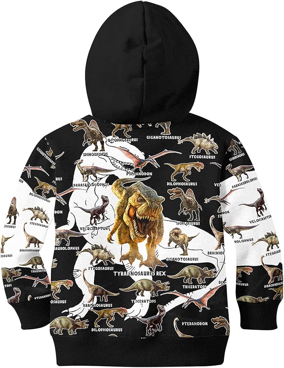 CHAOS MONKEY Unisex 3D Boys Dinosaur Hoodies for Kids 3D Prints Sweatshirts Pullover with Pocket : Clothing, Shoes & Jewelry