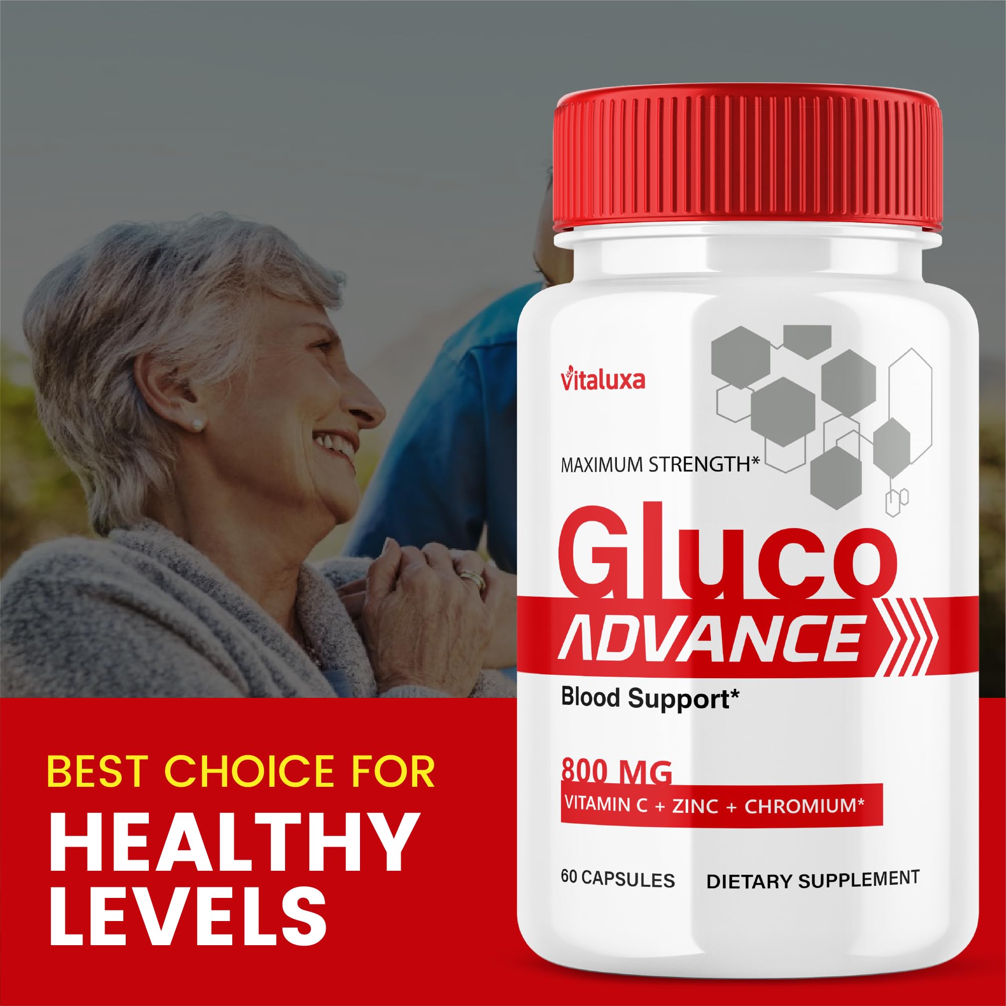 (2 Pack) Gluco Advance Capsules, Gluco Advanced Blood Support Supplement GlucoAdvance Pills for Joints, GlucoseAdvance Premium Blend Flow Balance All Natural Formula Overall Health Wellness (120 Ct) — Amazon image 2