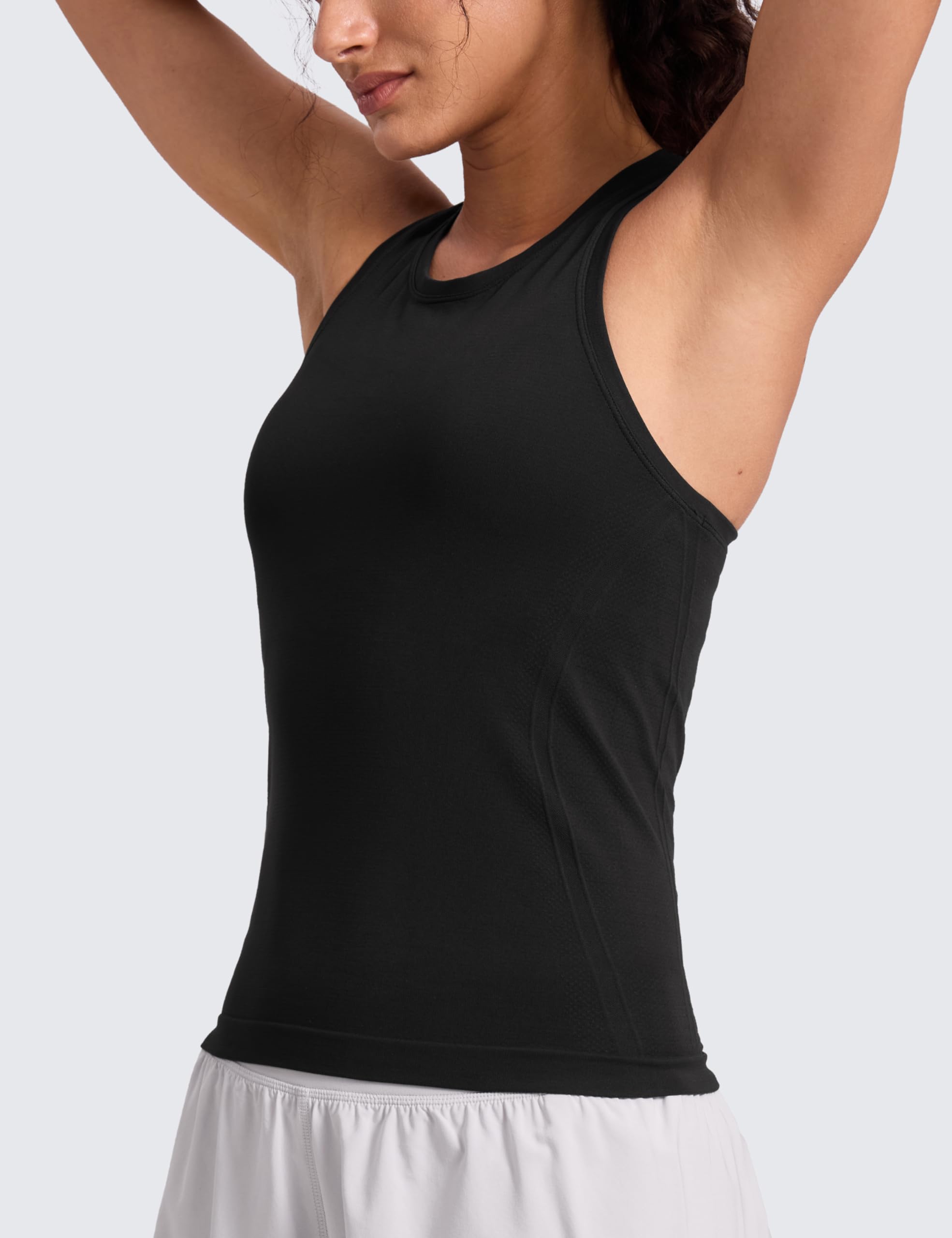 CRZ YOGA Mujer Sin Costuras Camisetas Tirantes Racerback Deportivo Transpirable Gimnasio Correr Sin Manga Tops