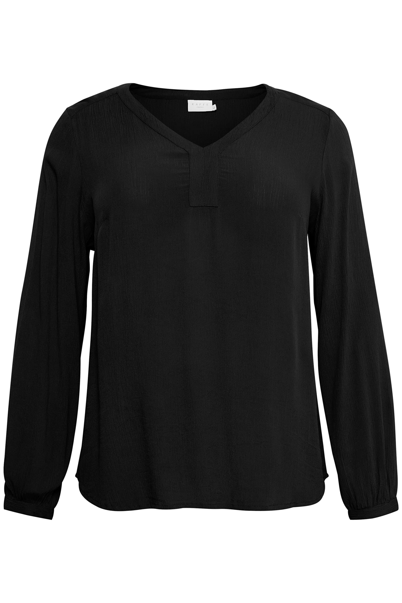 Kaffe Curve Women's Noir Long Sleeve Blouse For Ami
