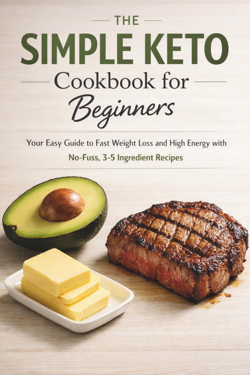 The Simple Keto Cookbook for Beginners: Your Easy Guide to Fast Weight Loss and High Energy with No-Fuss, 3-5 Ingredient Recipes