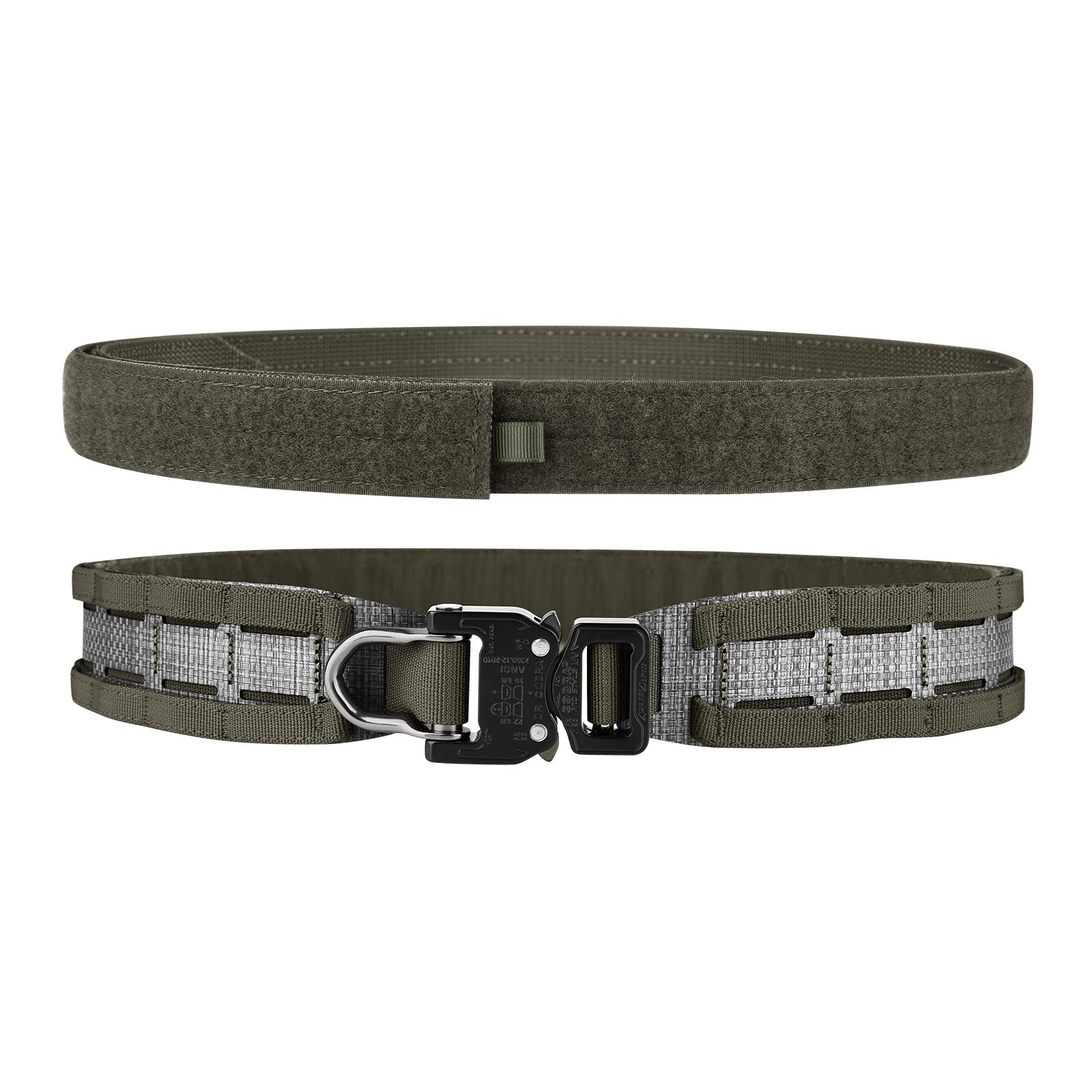 PETAC GEAR Tactical Belt Low Profile Molle Battle Cobra Belt Laser-Cut Tegris Rigid Shooting Gun Duty Belts