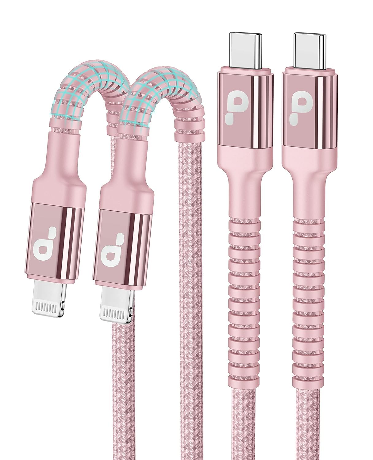 Photo 1 of USB C to Lightning Cable 10FT, 2Pack iPhone Charger Fast Charging-Pink