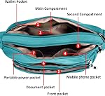 Cross Sac du corps Femmes Purs légers pour les femmes Crossbody imperméable Multi poches Sac à épaule antivol