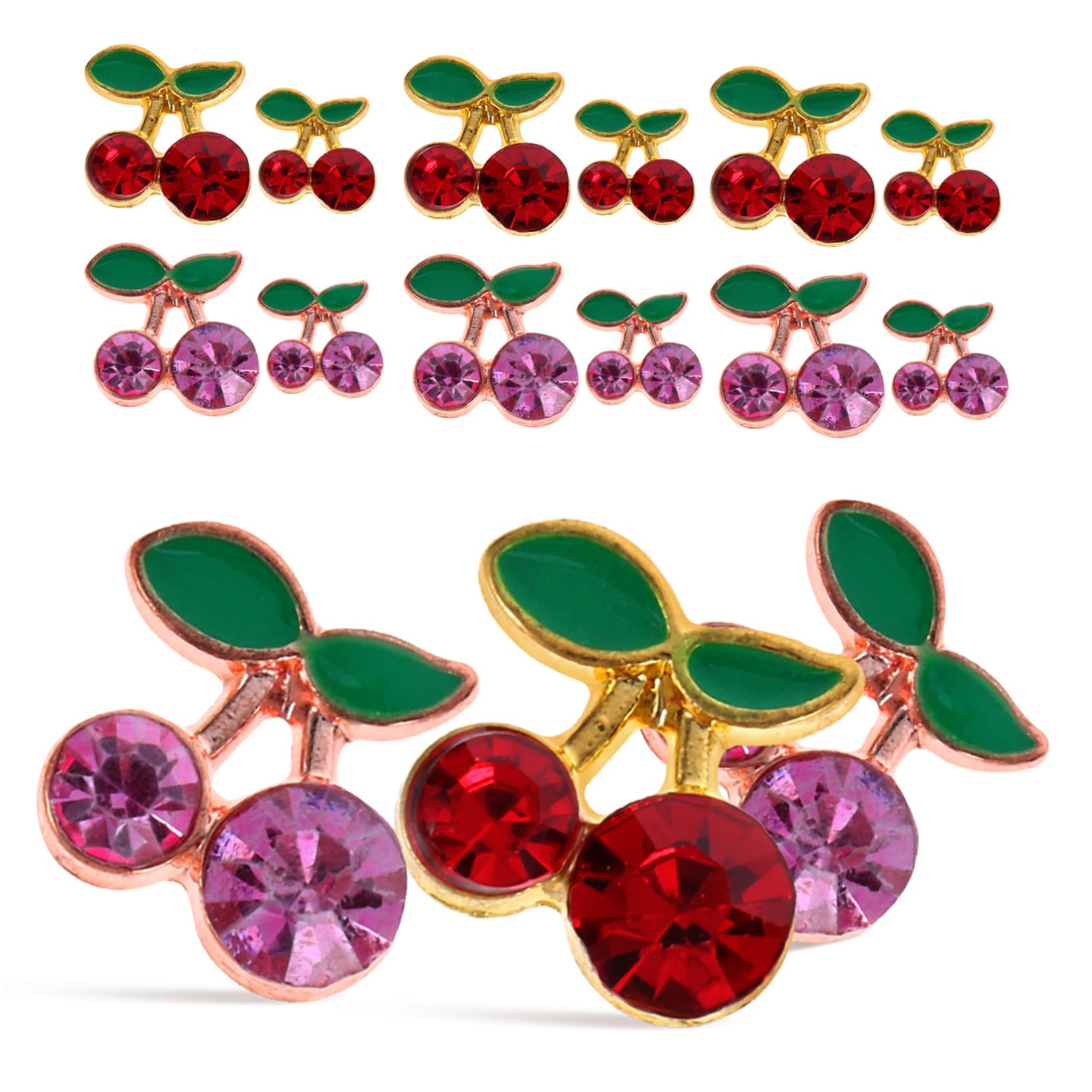 4 Set Charm Per Unghie Con Dorati E Decorazioni Per Nail Art Per Donne Per Feste E Speciali 32 Pezzi*4