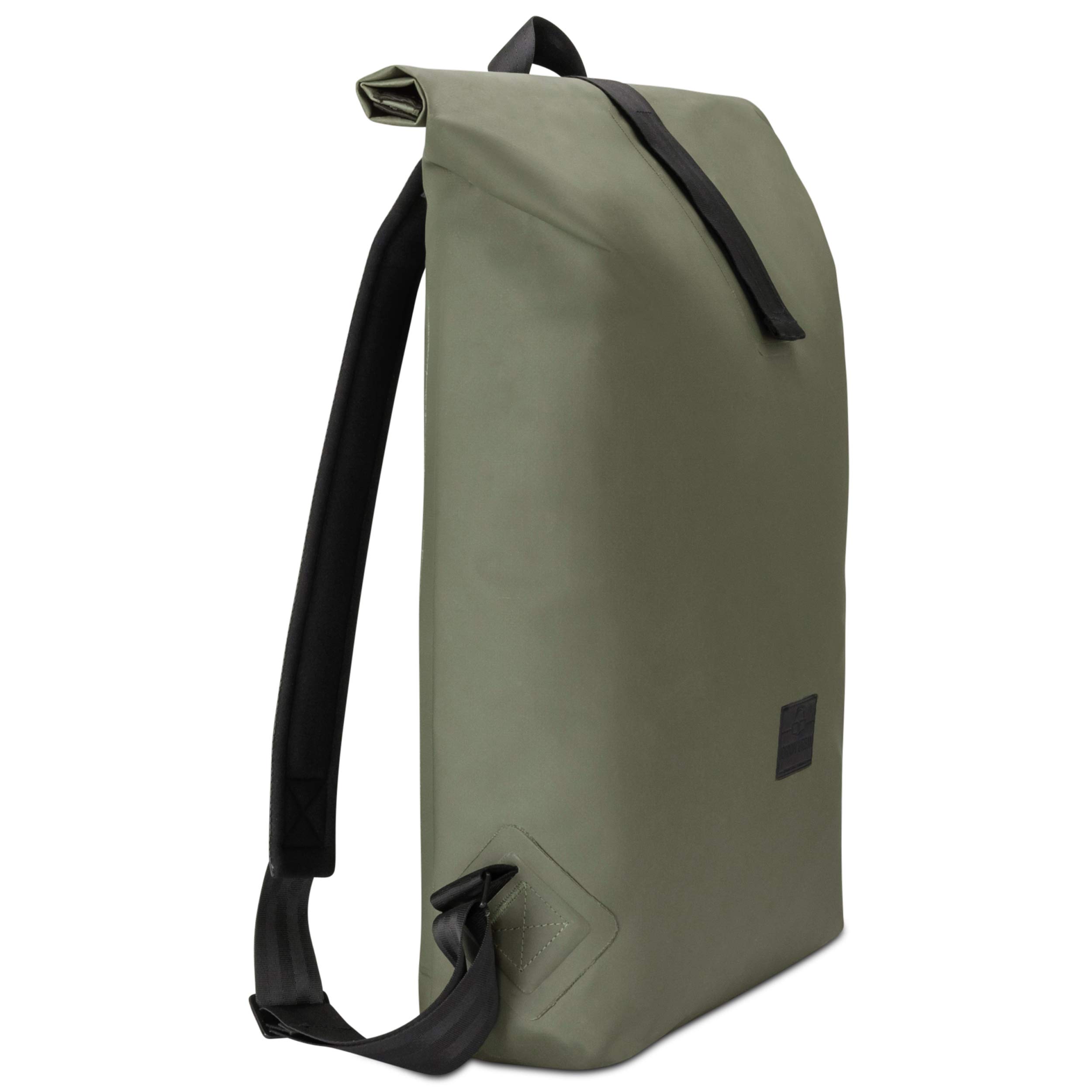 Roll Top Backpack Waterproof Women & Men Olive Green JOHNNY URBAN"Alec" Rolltop Courier