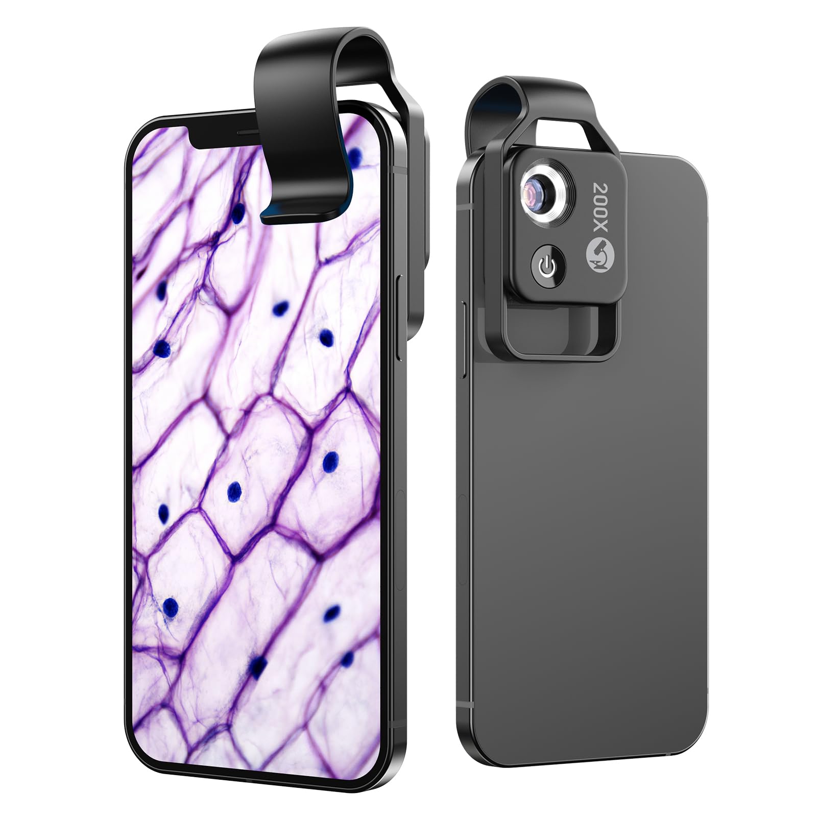 AEPXEL 200X Smartphone Mini Microscope Nano Zoom Portable Handheld Microscope for Kids with LED Light