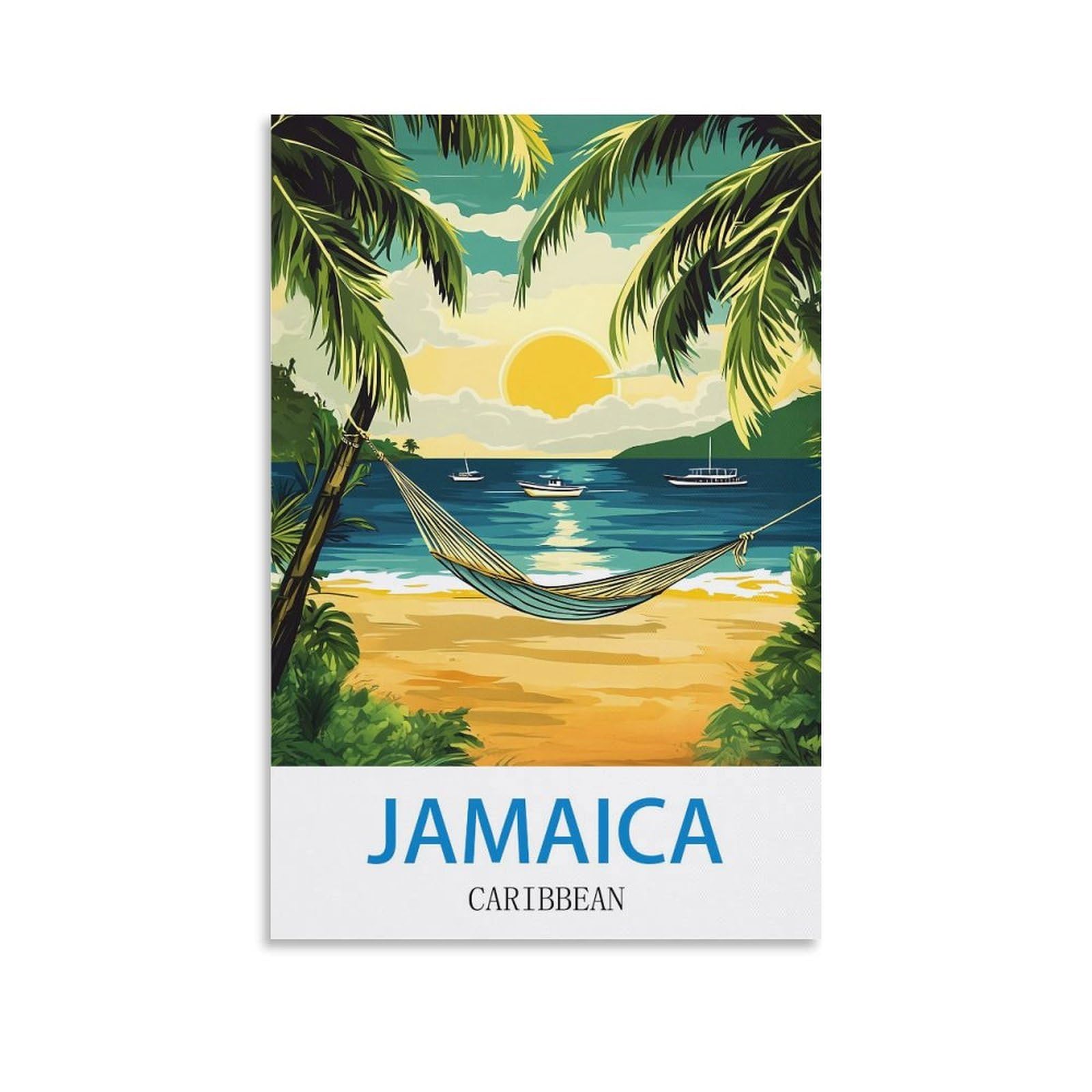 EZMLFA 5D Diamond Painting Kits for Adults,Jamaica Caribbean,Diamond Painting,Landscape Gem Art Kits Adult and Crafts Home Decor 30x40cm