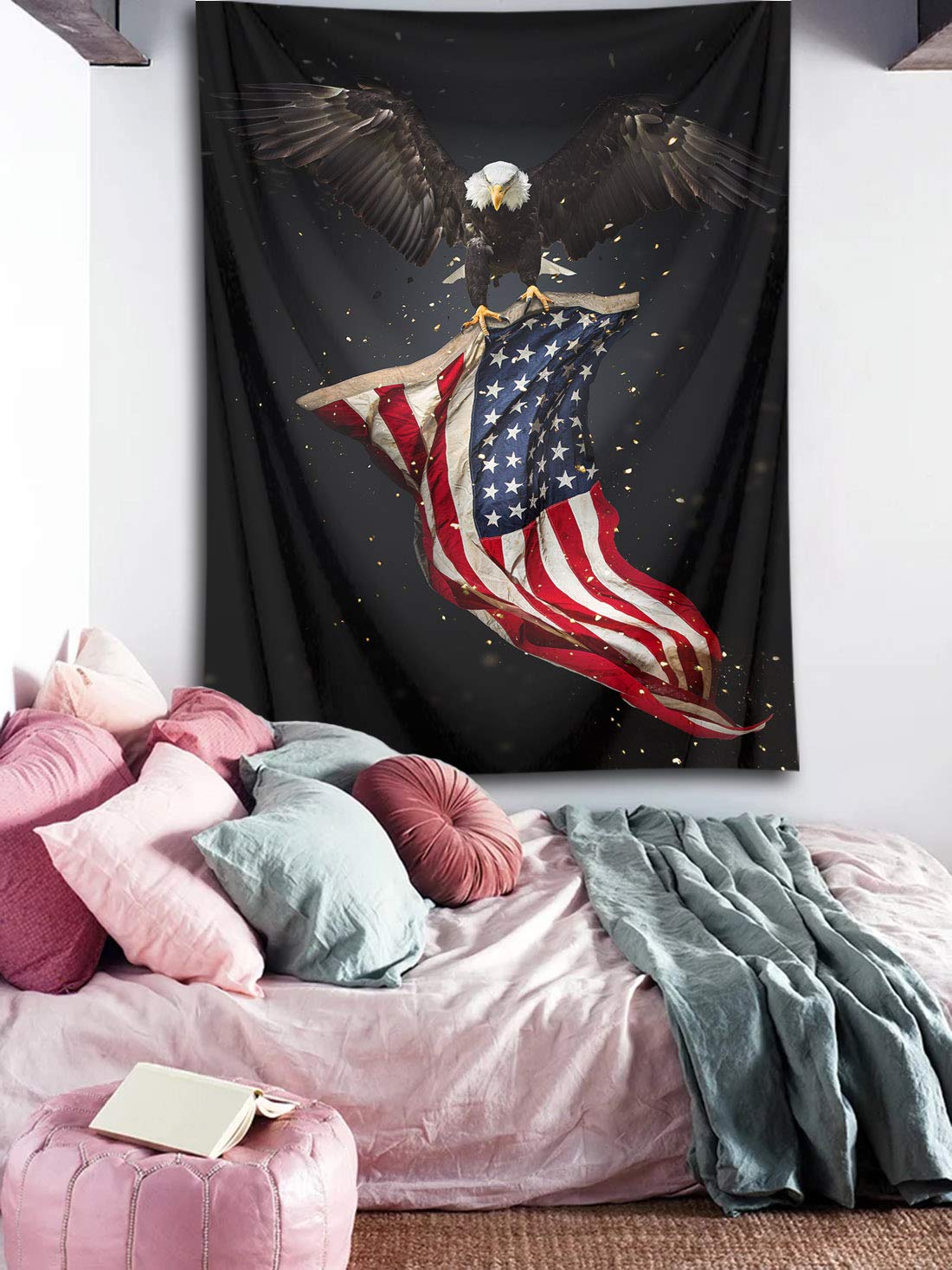 Amazon.co.jp: タペストリー おしゃれ 壁掛け 風景 アメリカ 国旗