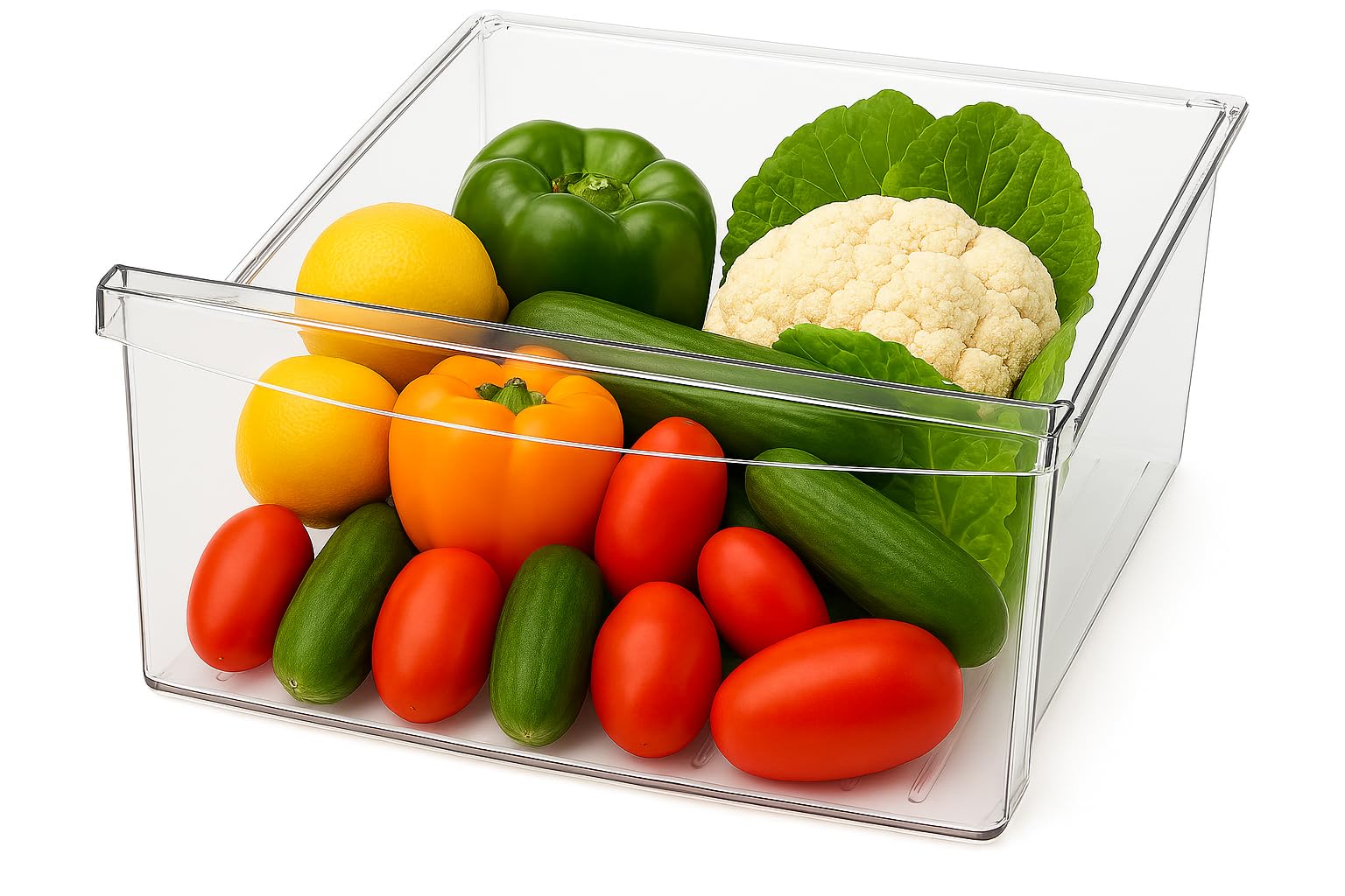 Smart Choice 241969607 Refrigerator Crisper Drawer Bin, Clear
