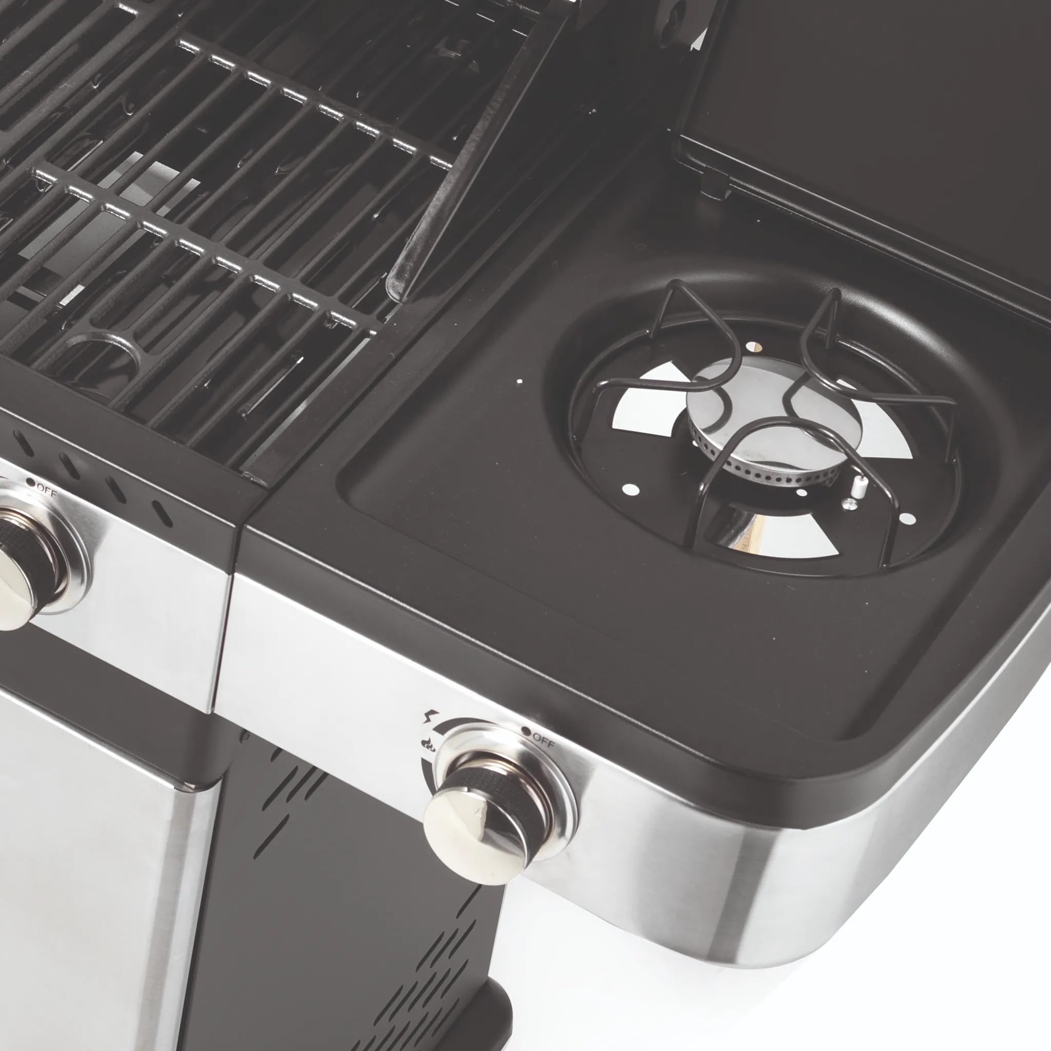 Barbecue a Gas Indianapolis 4 Ompagrill 3 Bruciatori Fornello Laterale Ruote