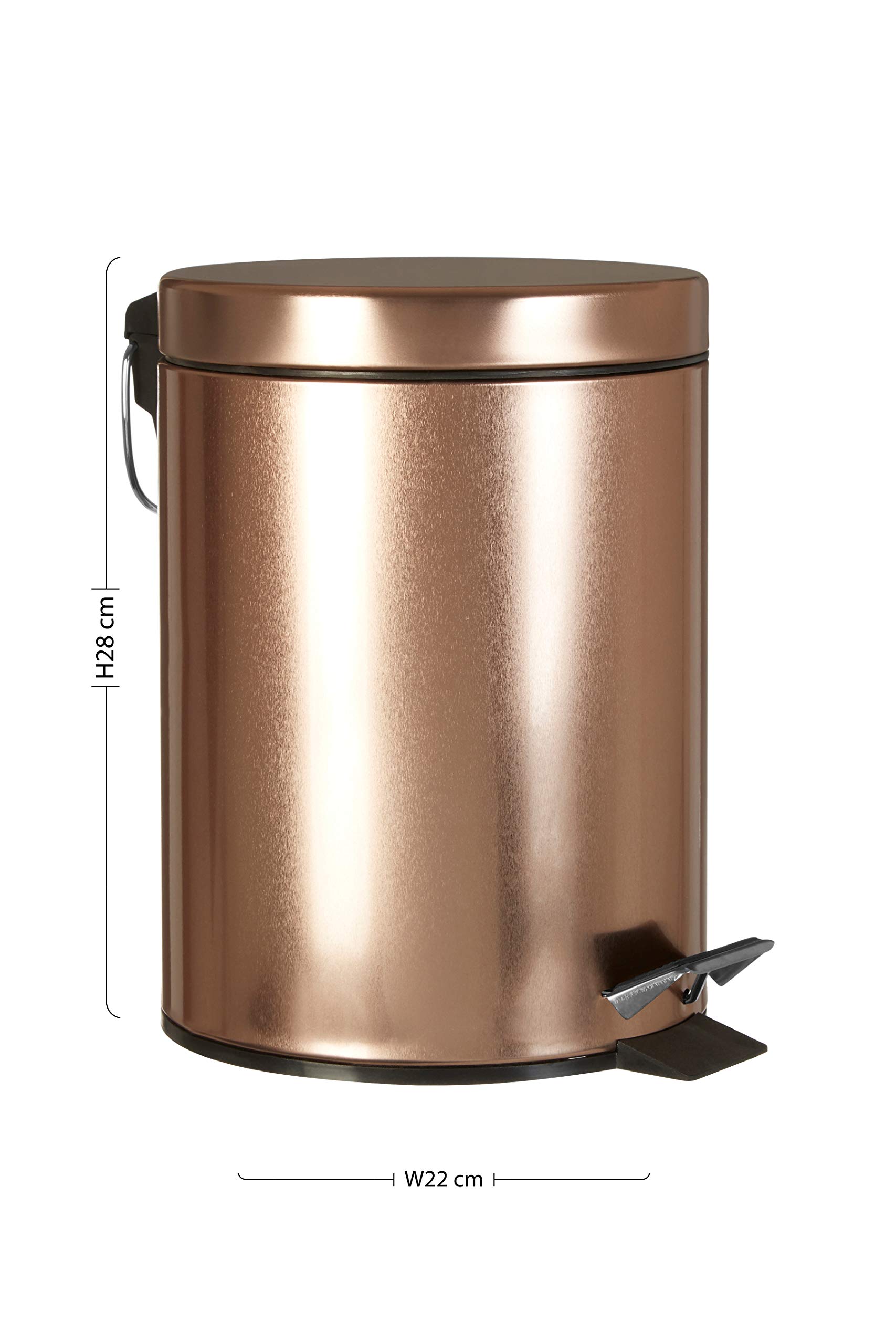Premier Housewares Kicthen Abfalleimer, Polypropylen, Dose, Roségold, Einheitsgröße