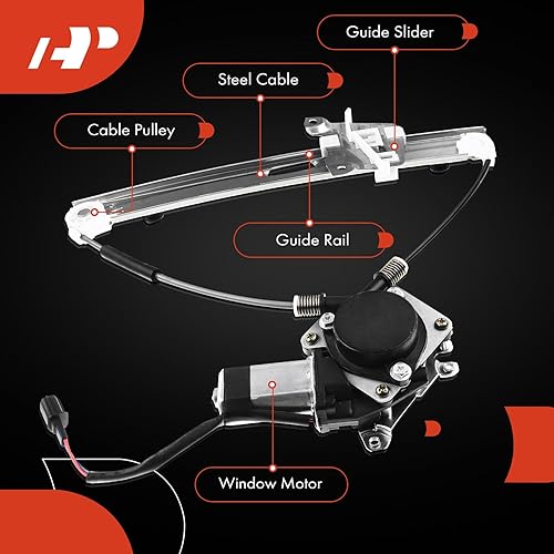 Miniatura 6 de A-Premium Elevalunas eléctrico con motor compatible con Mazda Tribute 2001-2006 lado trasero del conductor