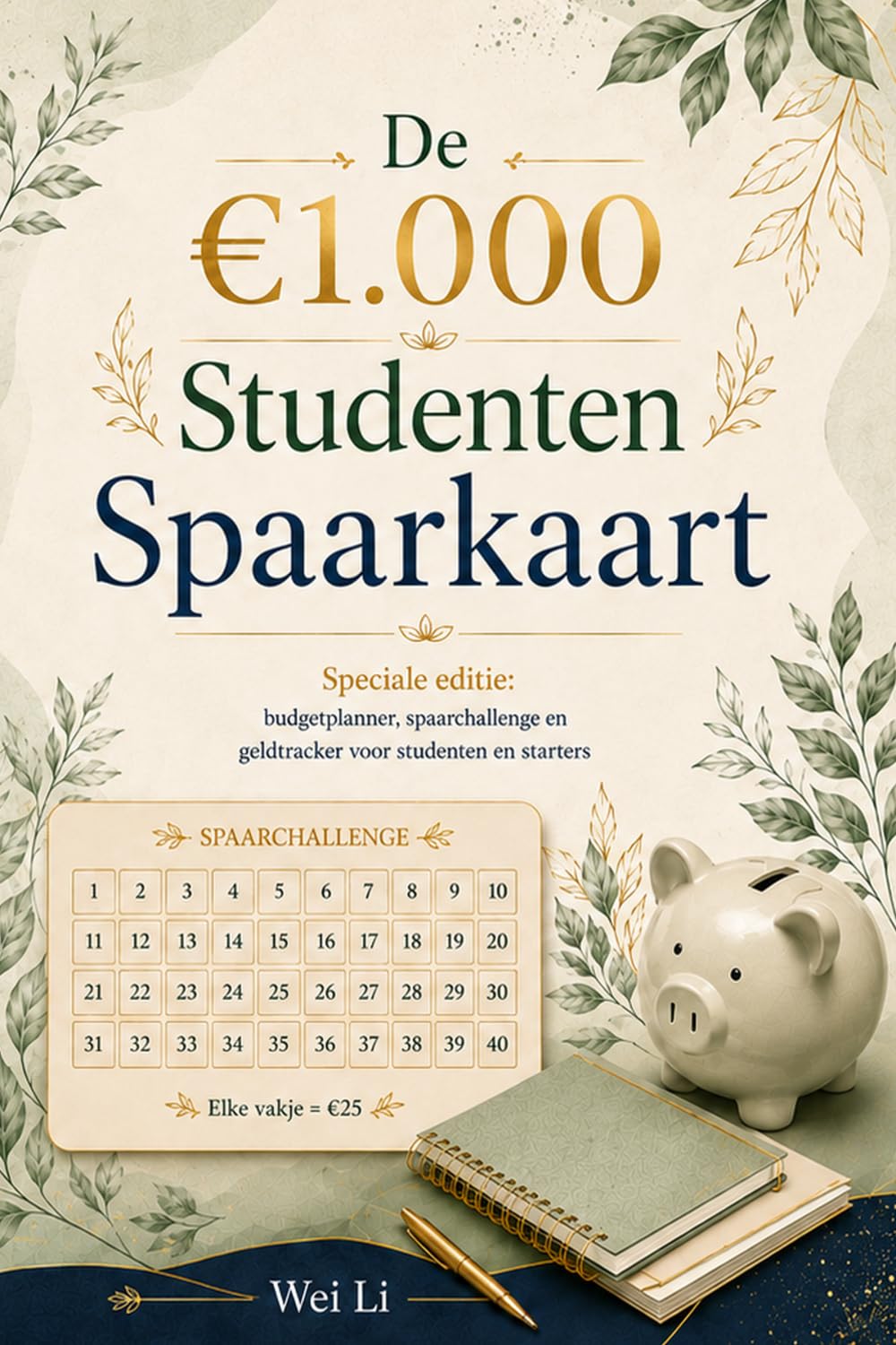 De €1.000 Studenten Spaarkaart: Speciale editie: budgetplanner, spaarchallenge en geldtracker voor studenten en starters