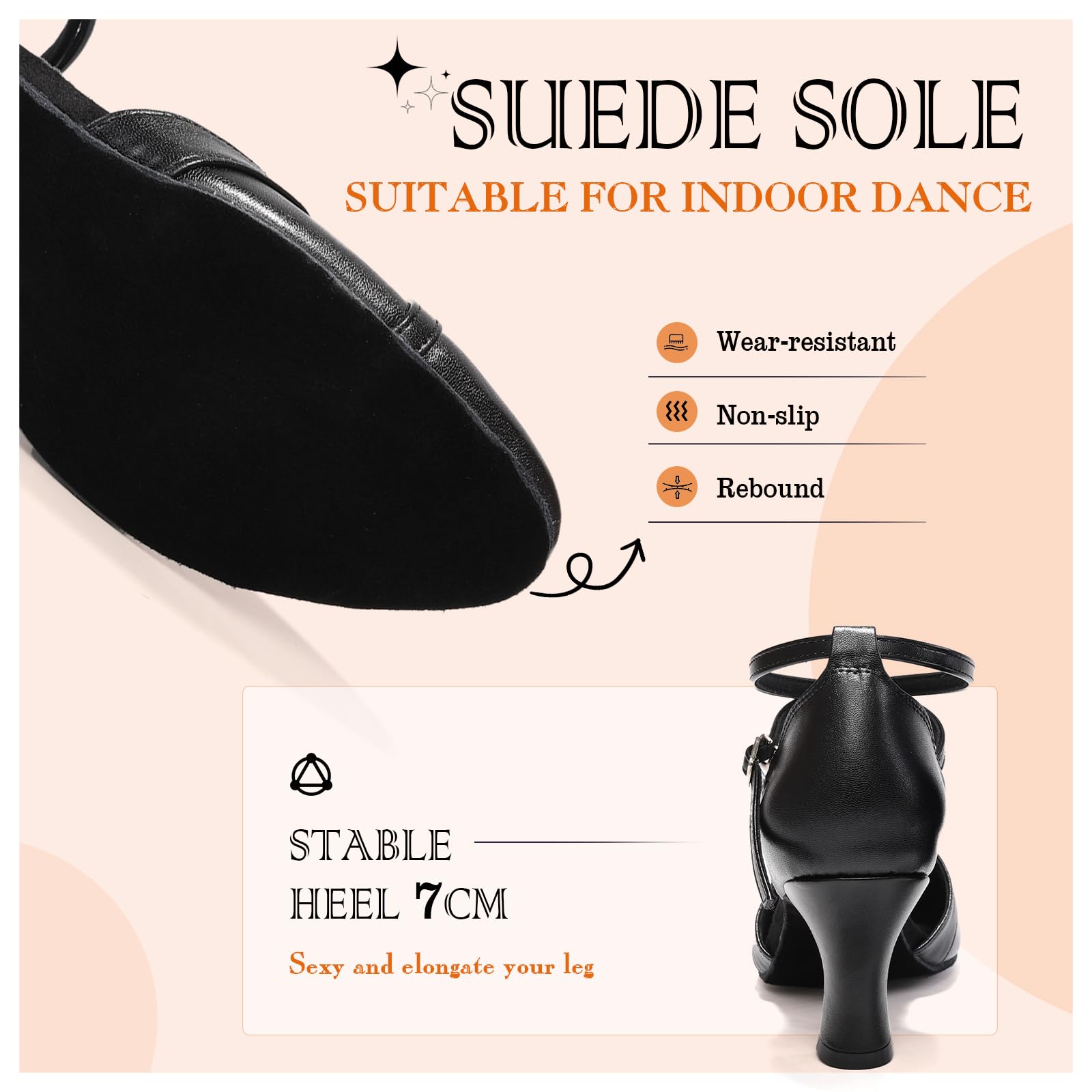 Damen Latin Tanzschuhe Geschlossen Salsa Tango Charakter Ballsaal Tanzschuhe Wildledersohle