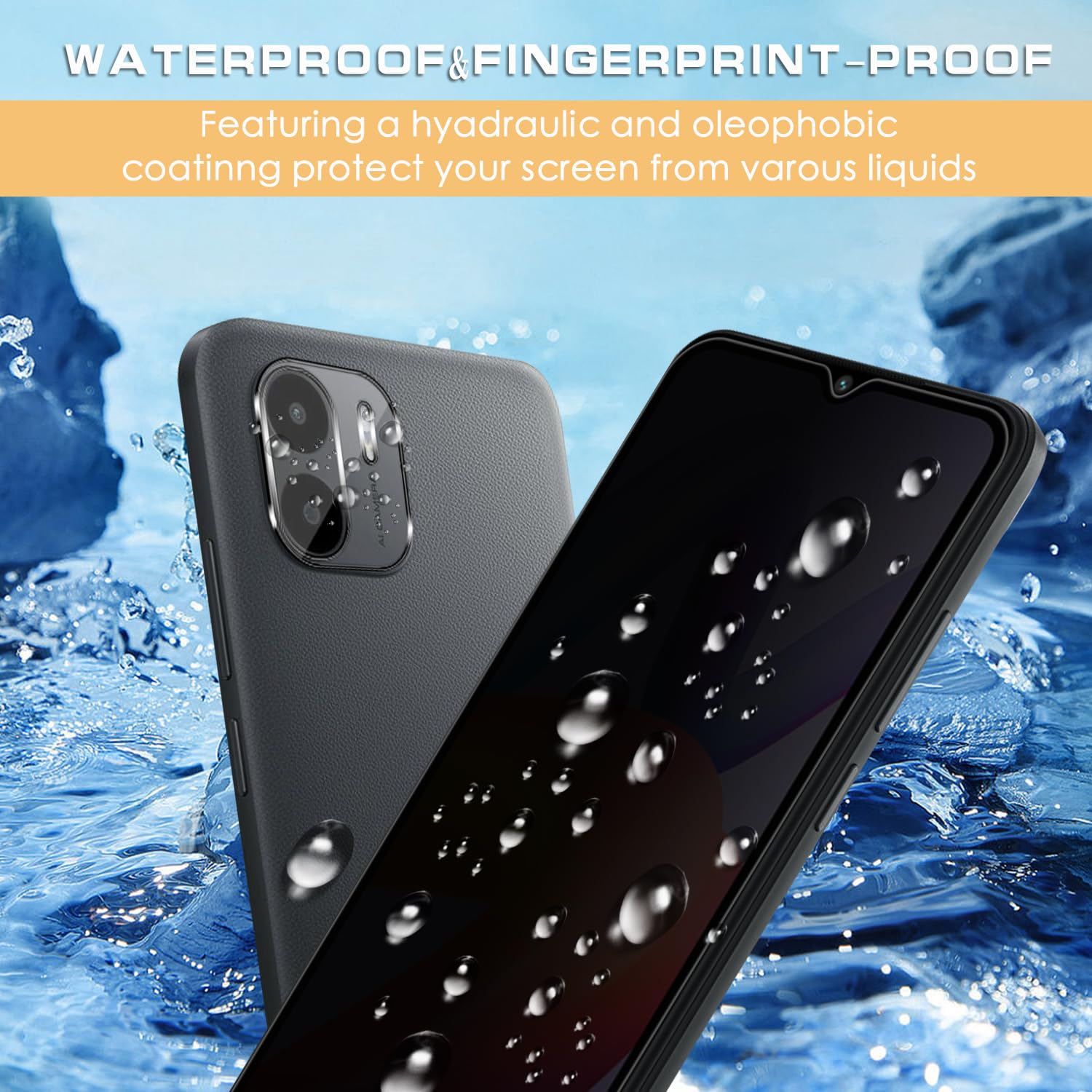 Protection Écran Verre Trempé + Film Caméra Pour Xiaomi Redmi A2 [2+2 Pièces] - Anti-Rayures, Vie Privée - 9