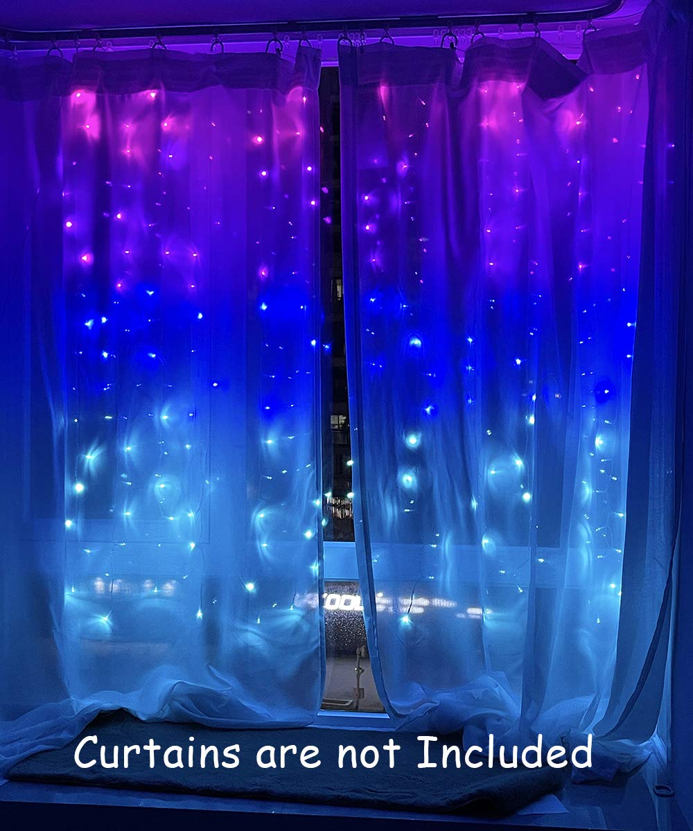 LED-Lichterkette mit Dimmschalter für Jugendzimmer, Mädchenzimmer, Studentenwohnheim, Kinderzimmer und Kinderzimmer-Dekor. Perfekt für Meerjungfrau, lila, rosa Dekoration. (Standard-Version).